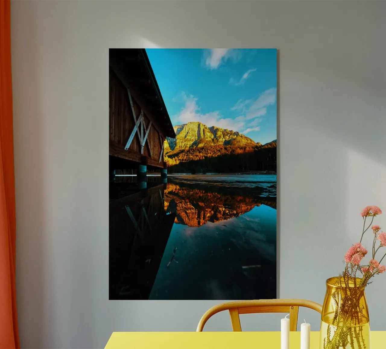 Dolomites mountain reflection plexiglass da Fjöllart