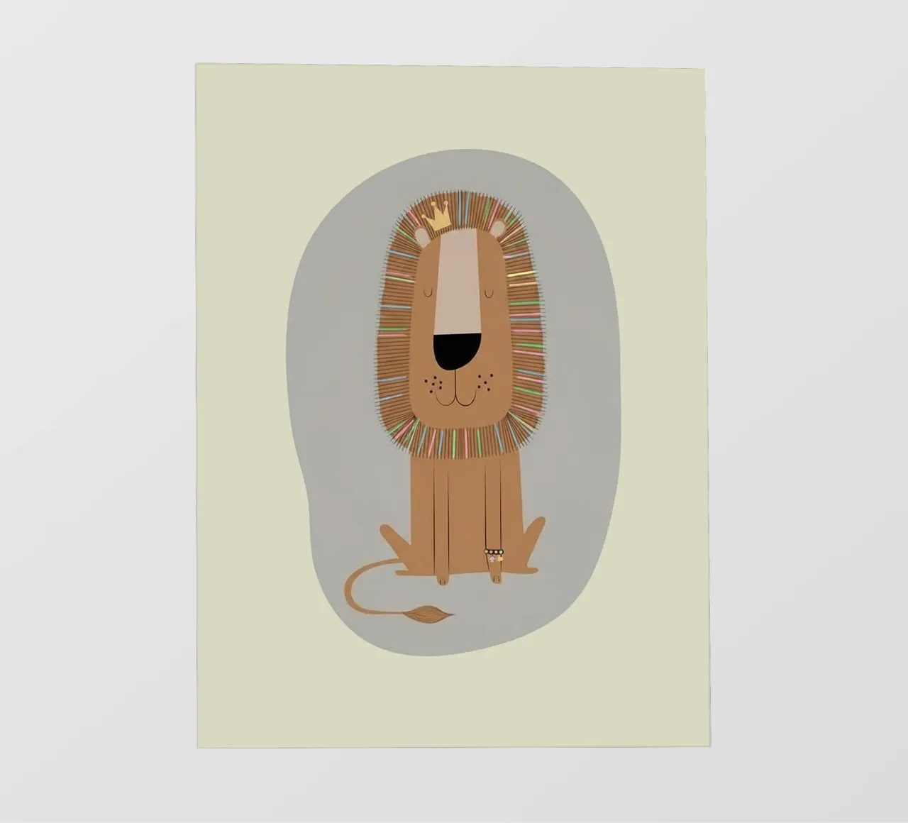 De vriendelijke Leeuwenkoning pvc-zeil van Jasonheeran