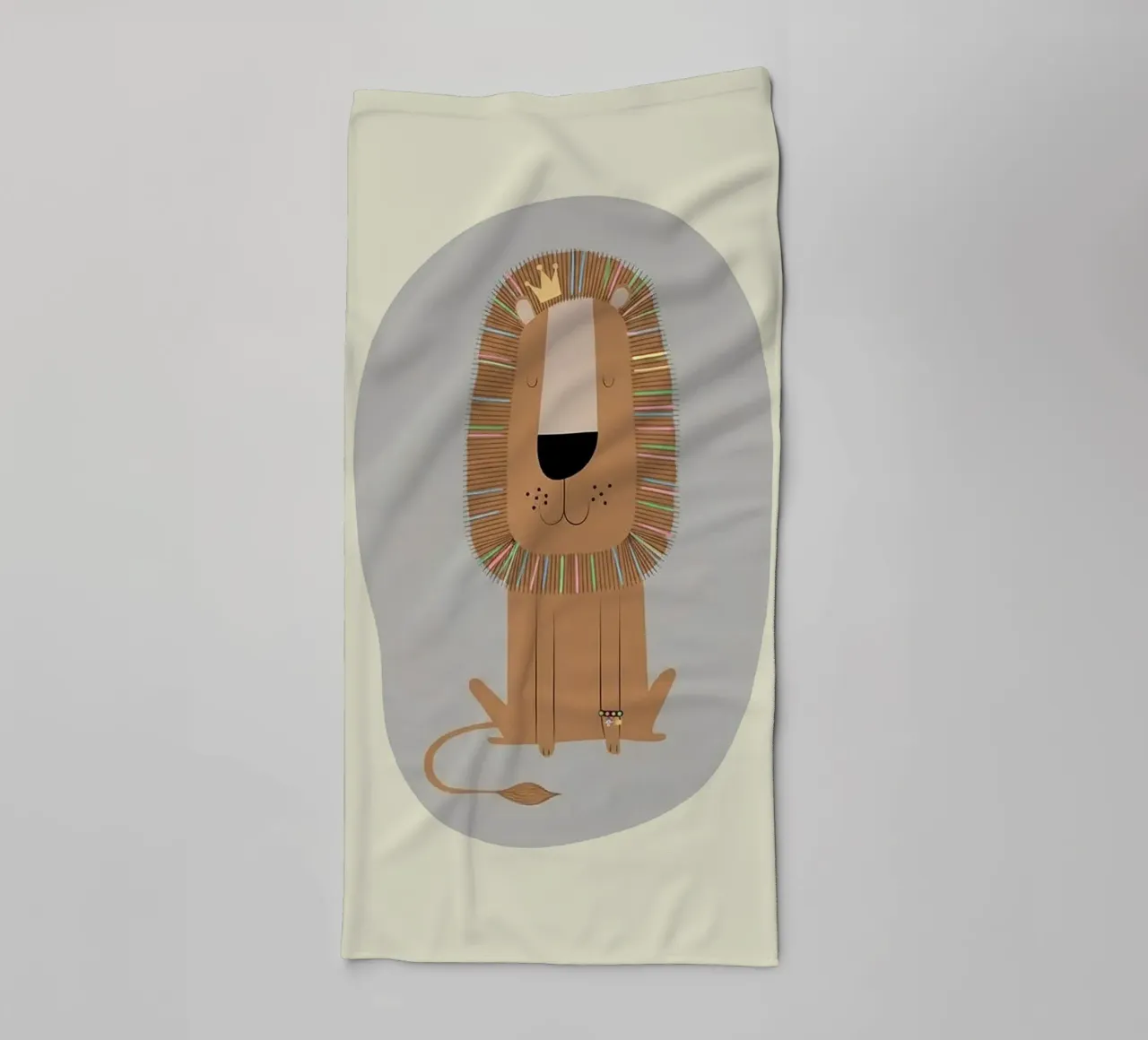 De vriendelijke Leeuwenkoning badhanddoek van Jasonheeran