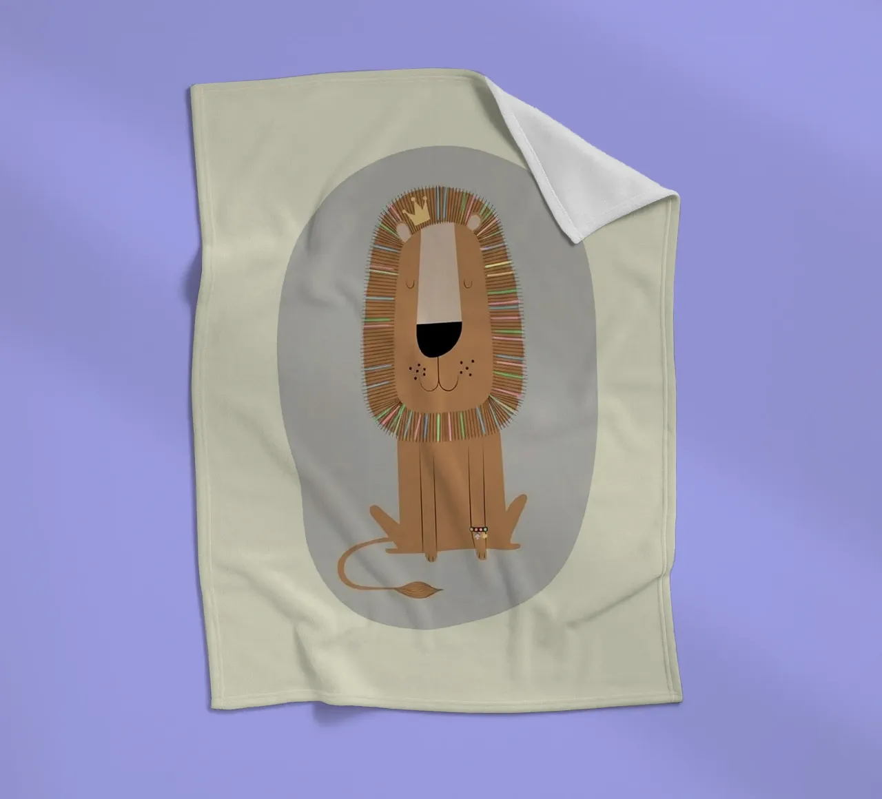 Il Re Leone gentile coperta in pile da Jasonheeran