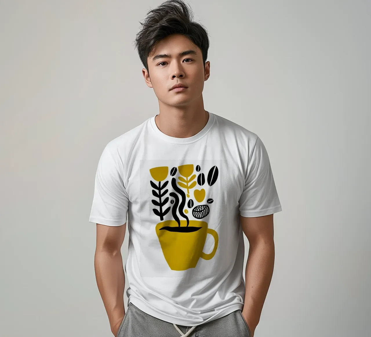 Profumo di caffè | Botanica, chicchi e un cuore t-shirt da Autofocus