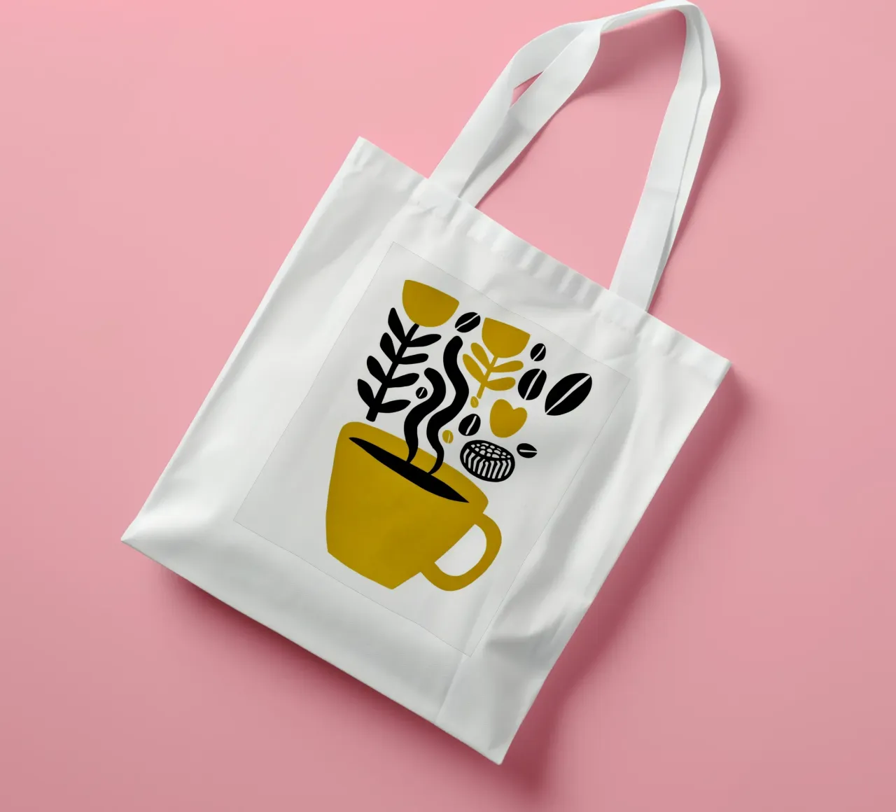Profumo di caffè | Botanica, chicchi e un cuore borsa in juta da Autofocus