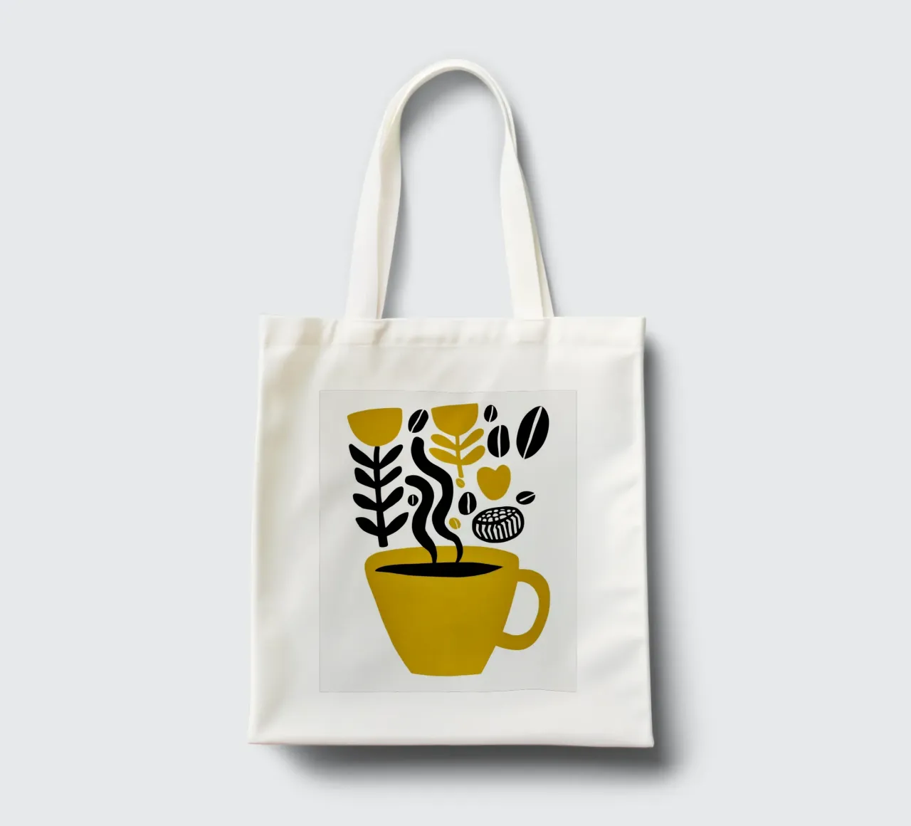 Profumo di caffè | Botanica, chicchi e un cuore borsa in juta da Autofocus