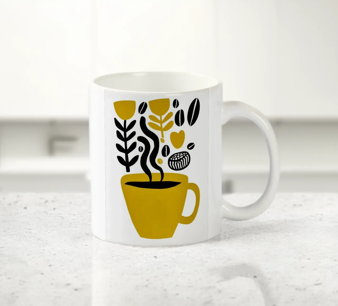 Profumo di caffè | Botanica, chicchi e un cuore tazza in ceramica da Autofocus