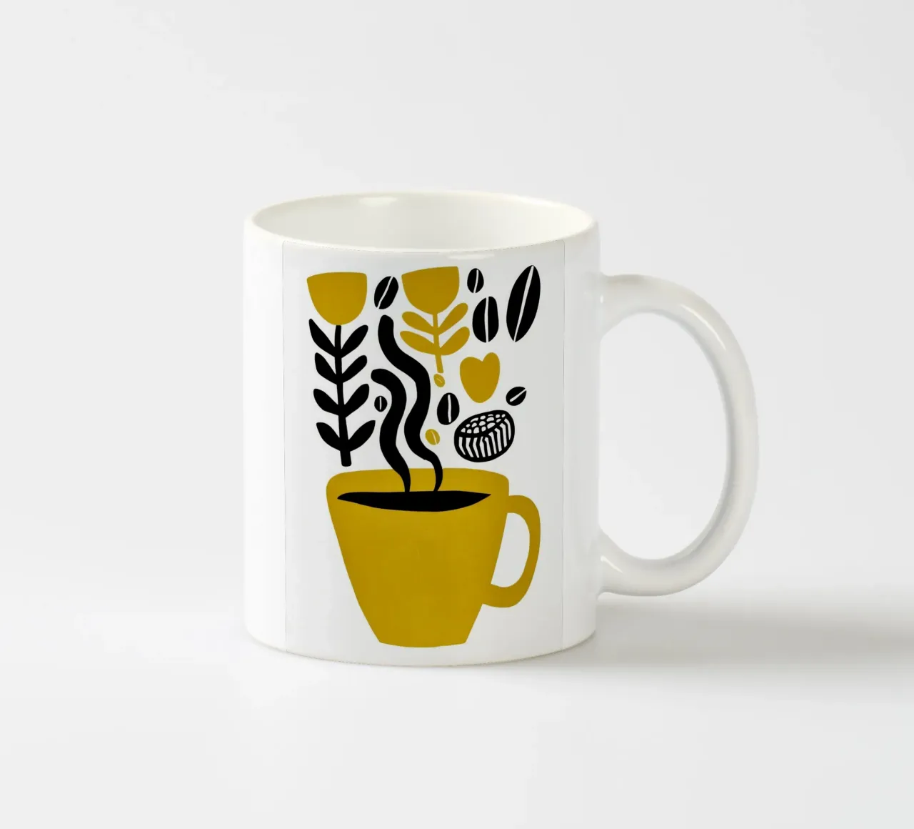 Profumo di caffè | Botanica, chicchi e un cuore tazza in ceramica da Autofocus