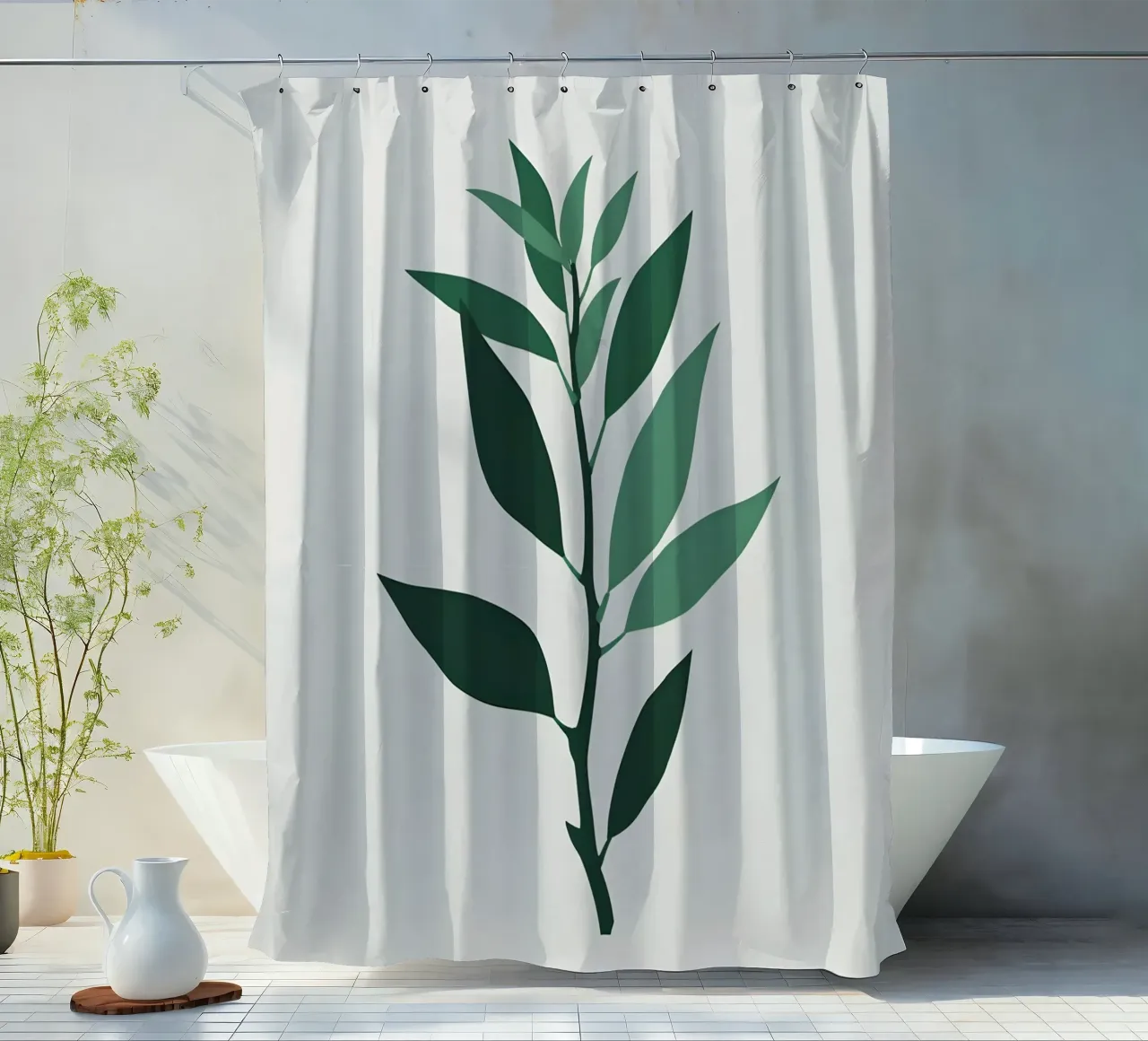 Pianta di giada tenda da doccia da Botanical Gallery