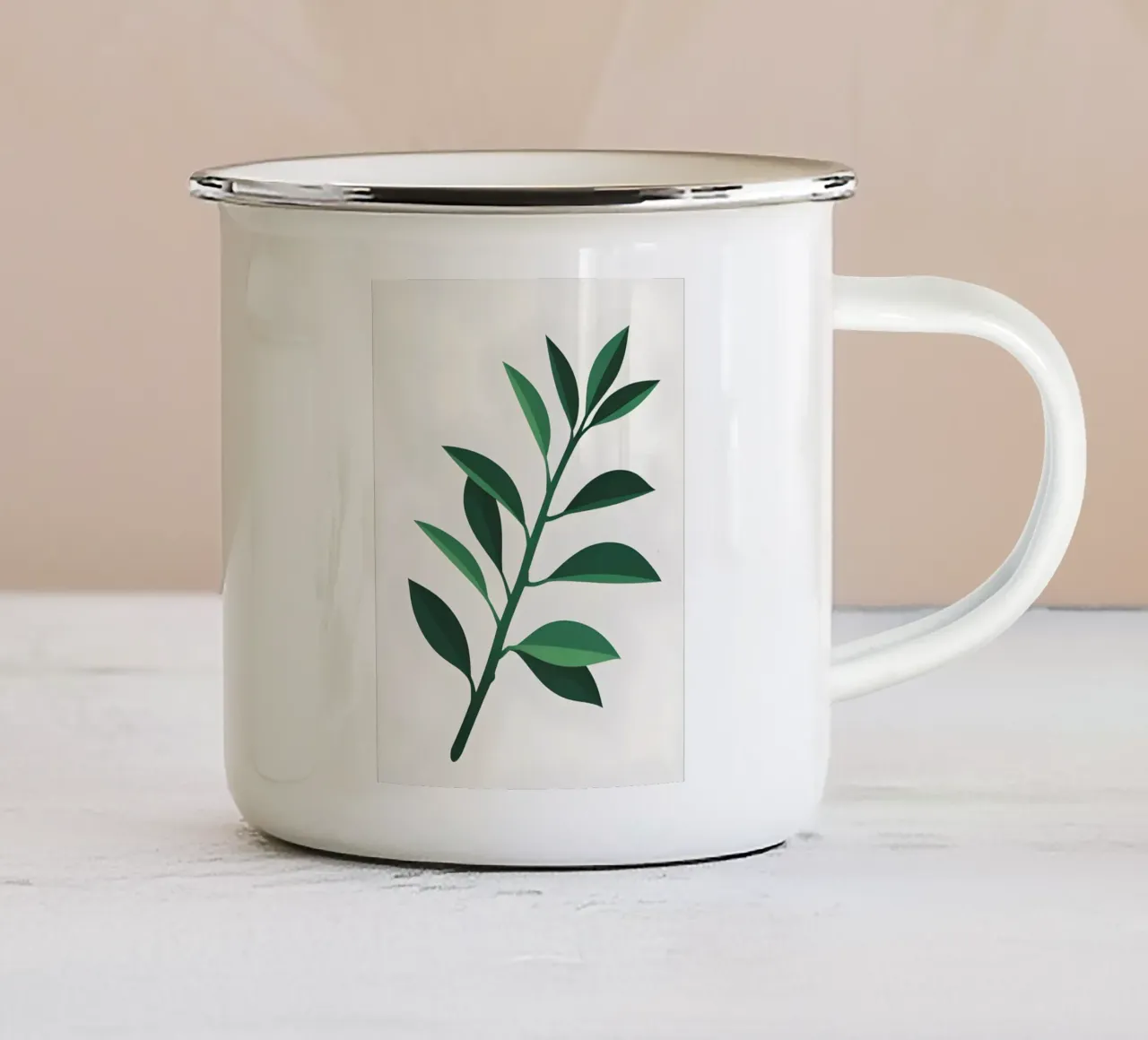 Pianta di giada tazza in smalto da Botanical Gallery