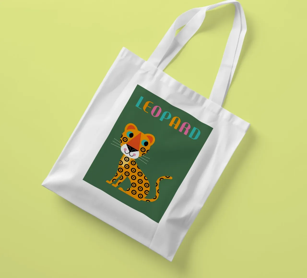 Leopardo borsa in juta da Looks n Brains