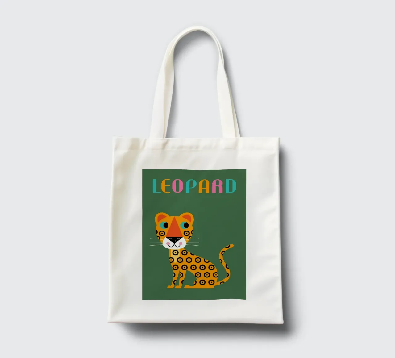 Leopardo borsa in juta da Looks n Brains