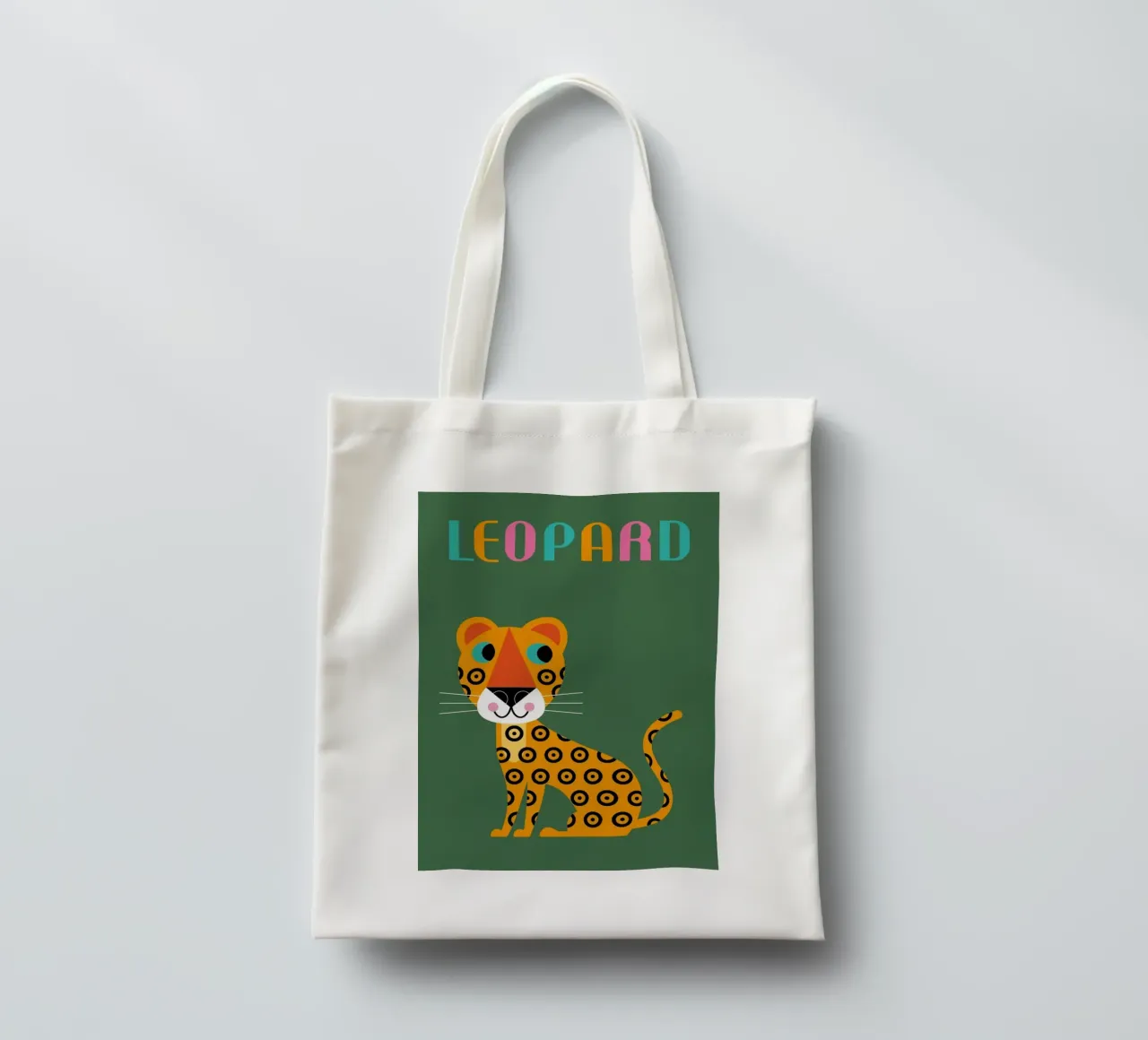 Leopardo borsa in juta da Looks n Brains