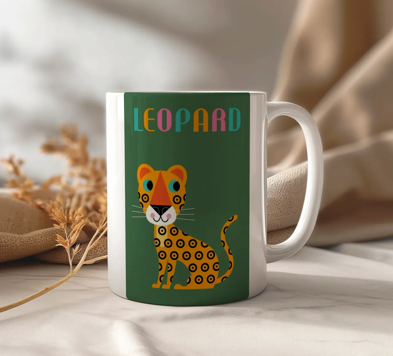 Leopardo tazza in ceramica da Looks n Brains