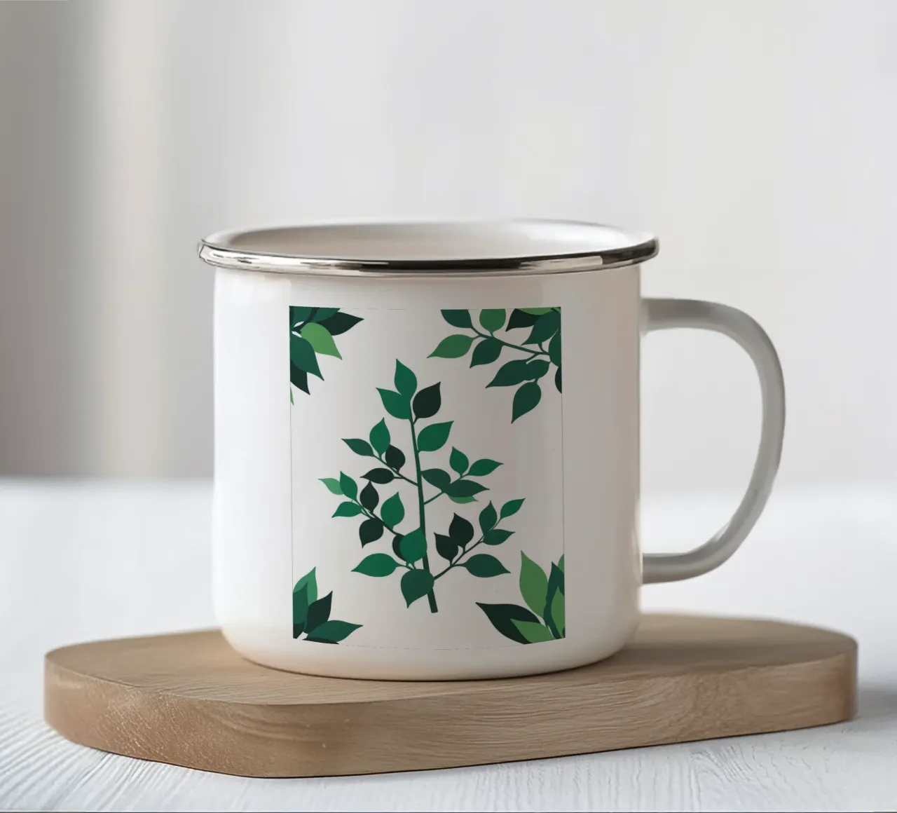 Pianta di giada tazza in smalto da Botanical Gallery