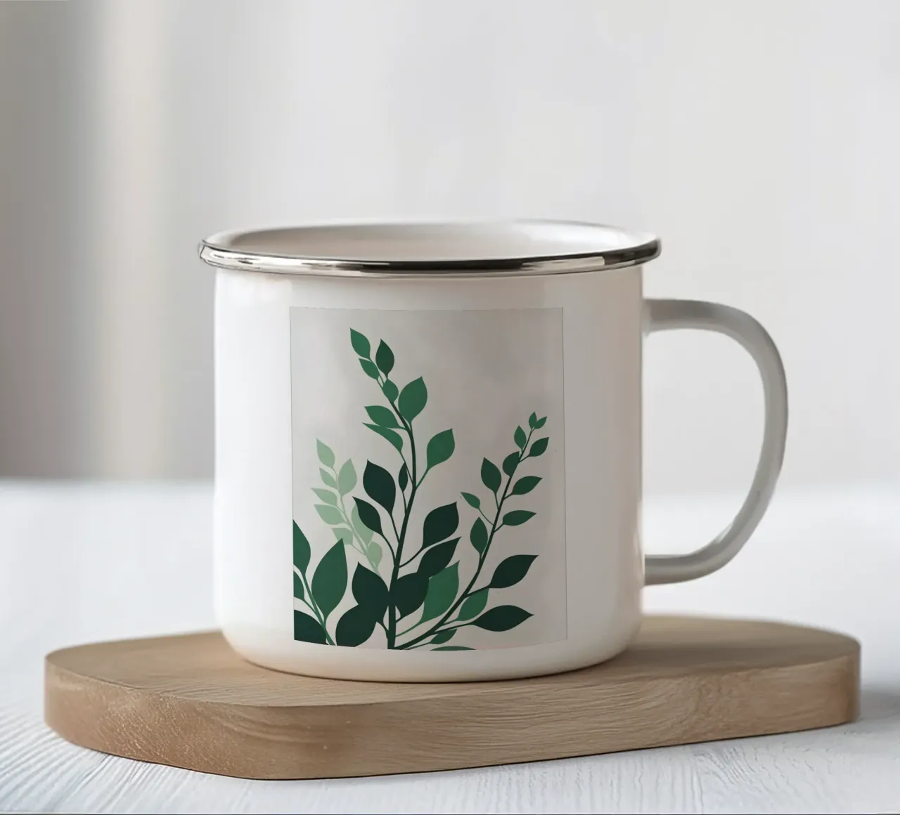 Pianta di giada tazza in smalto da Botanical Gallery