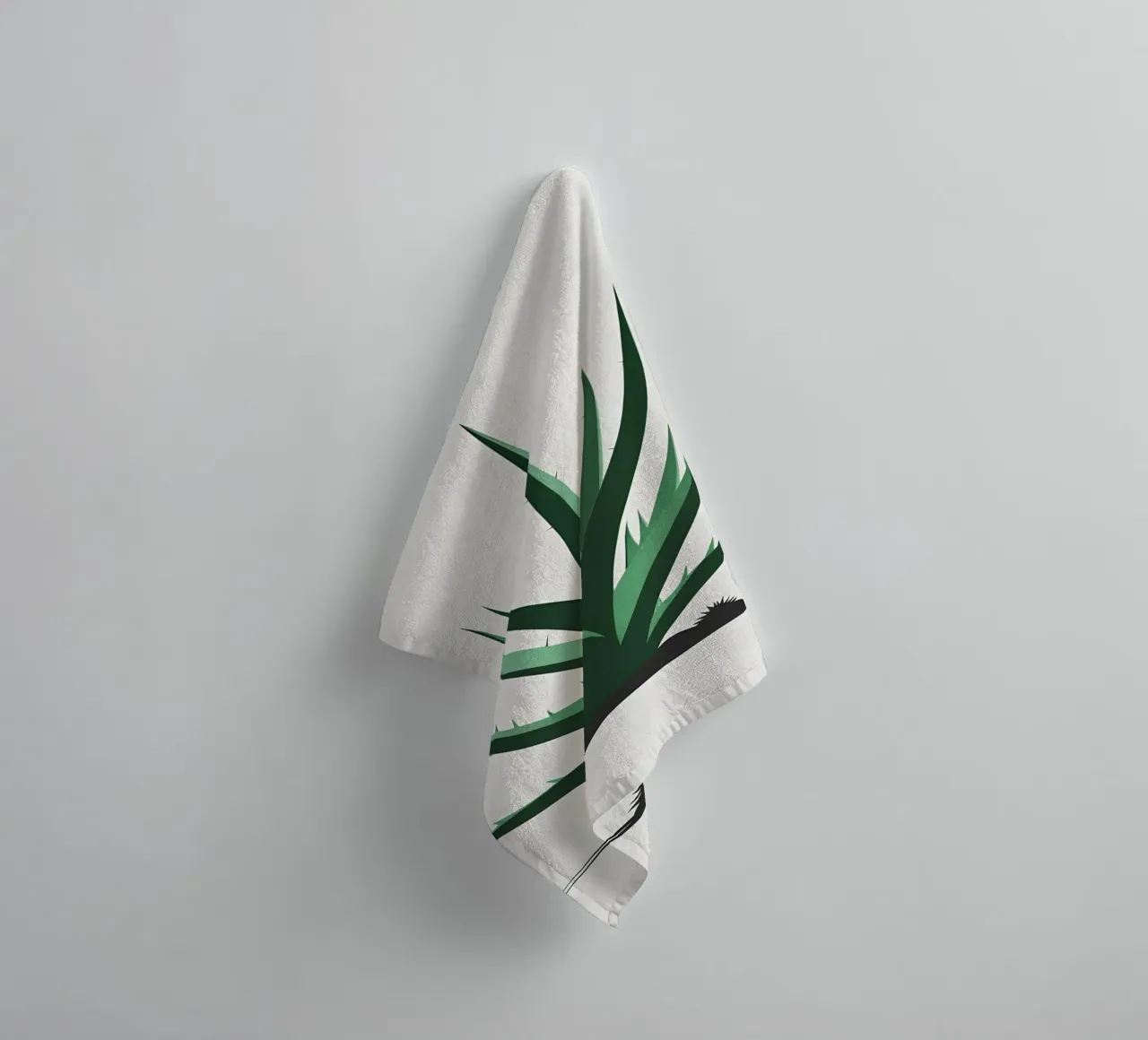 Aloe Shape towel by Botanical Gallery