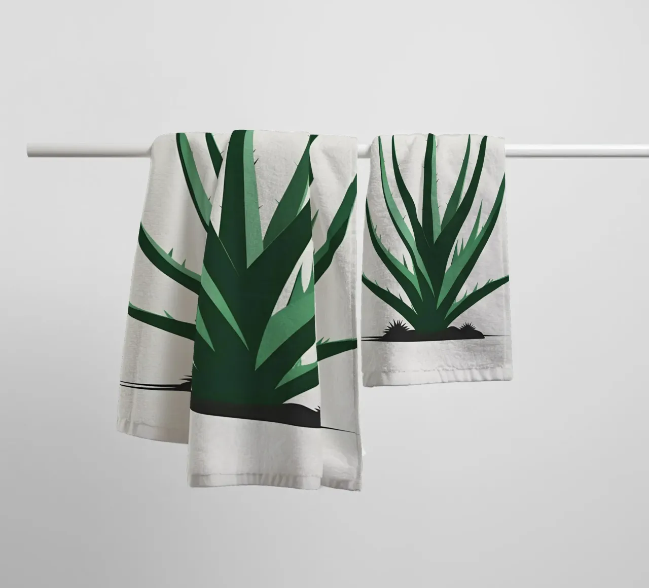 Aloe Shape towel by Botanical Gallery