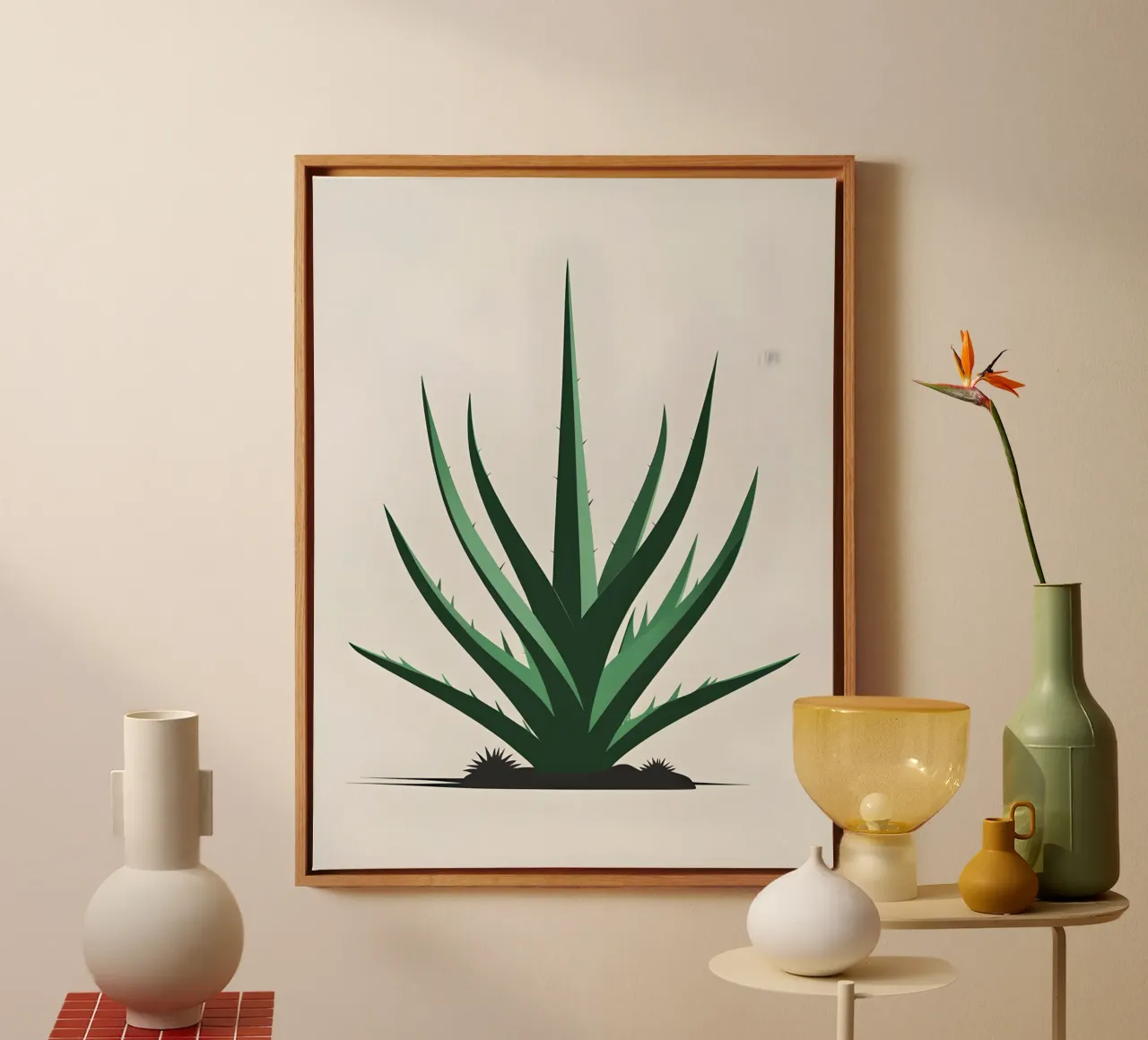 Aloe Shape canvas by Botanical Gallery