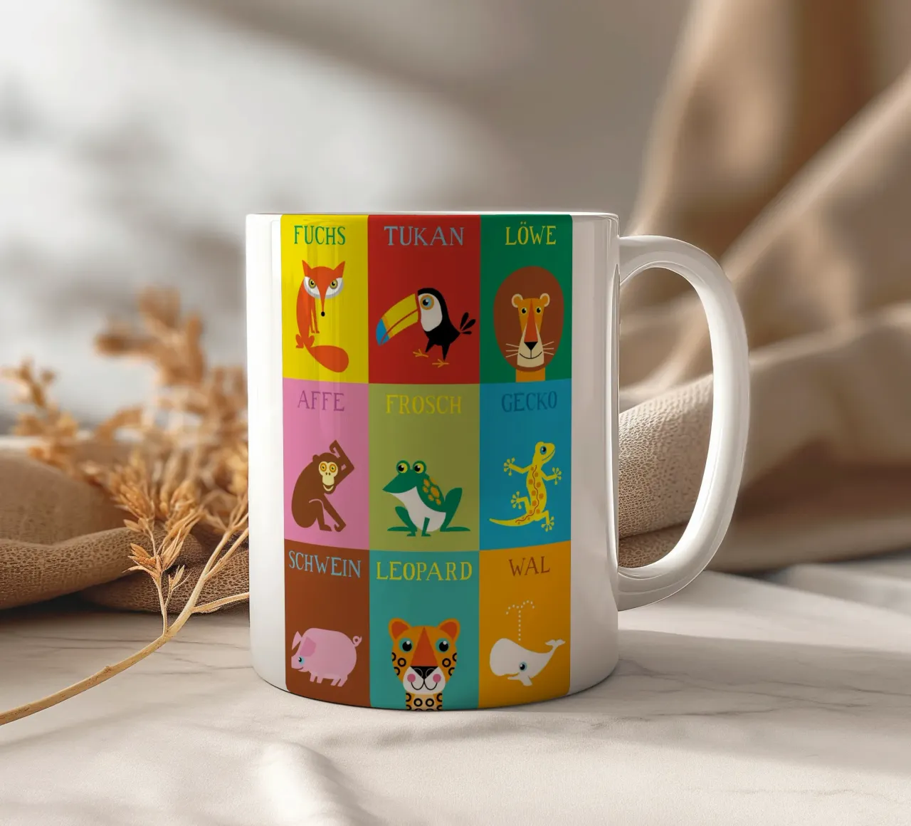 Animals ceramic mug by Looks n Brains