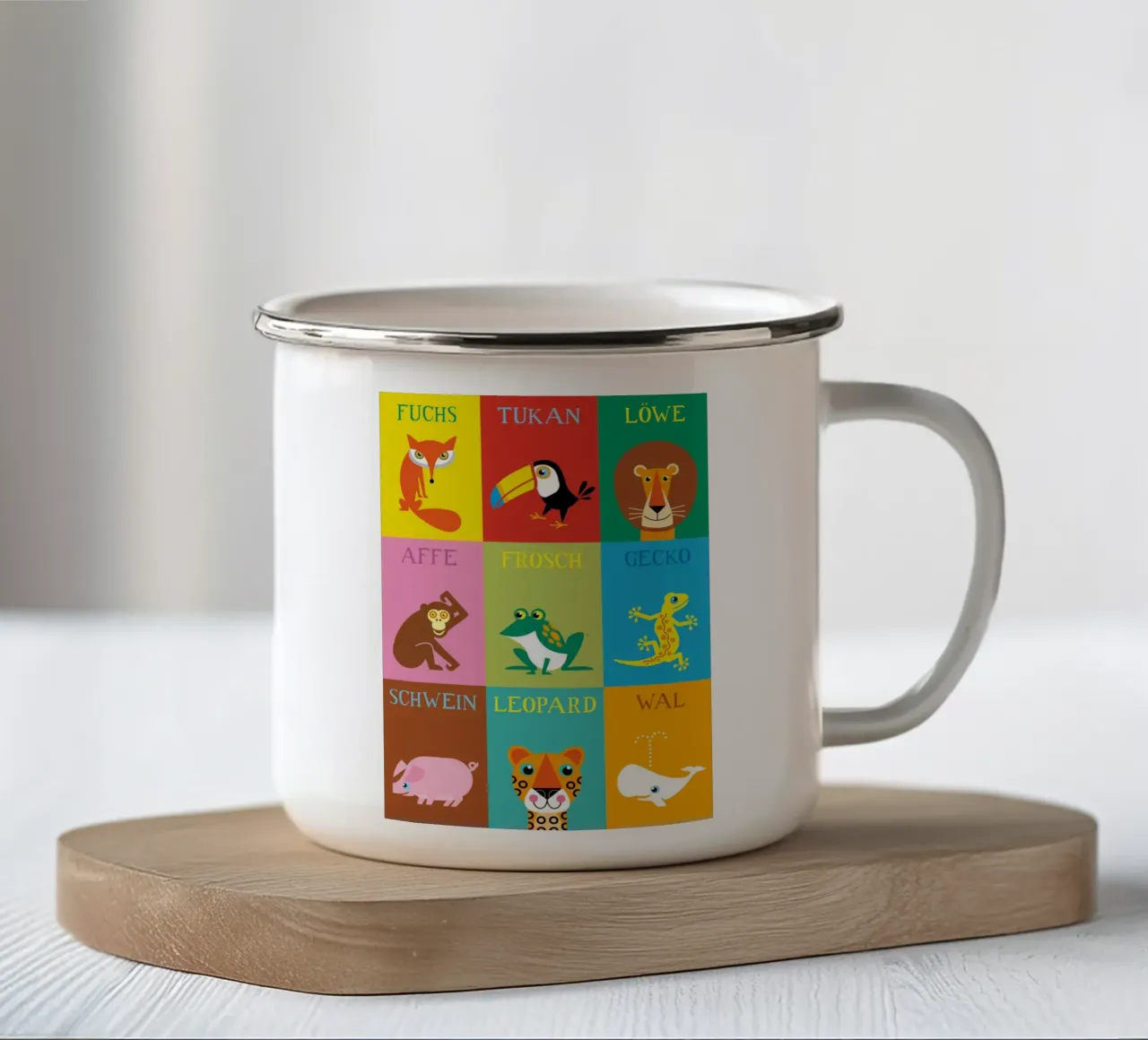 Animali tazza in smalto da Looks n Brains