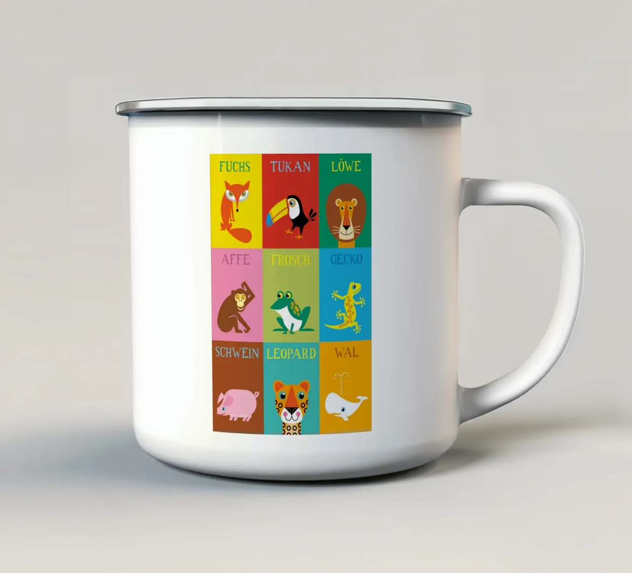 Animali tazza in smalto da Looks n Brains