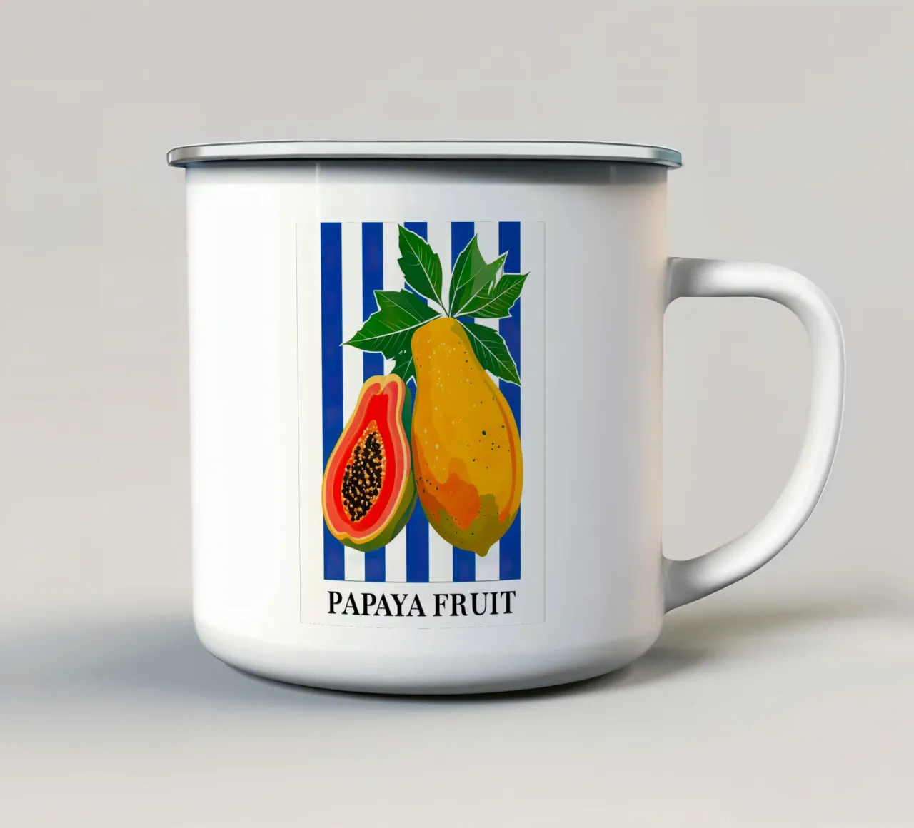 Il frutto della papaya tazza in smalto da 🎁 NOBELART