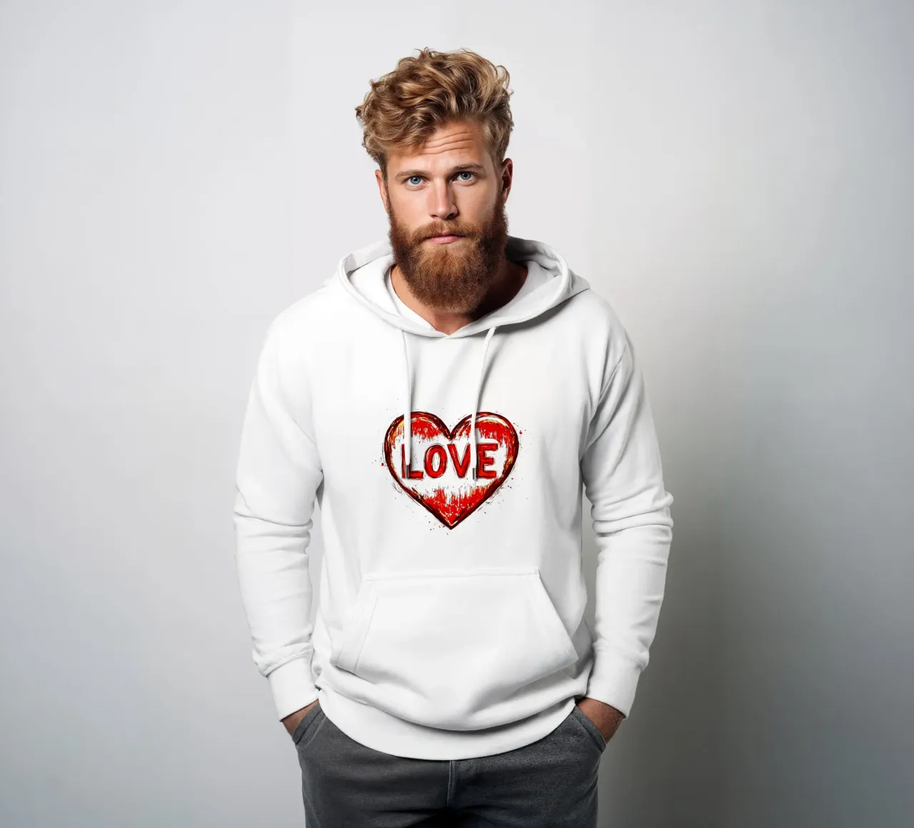 Design a cuore d'amore felpa con cappuccio da Autofocus