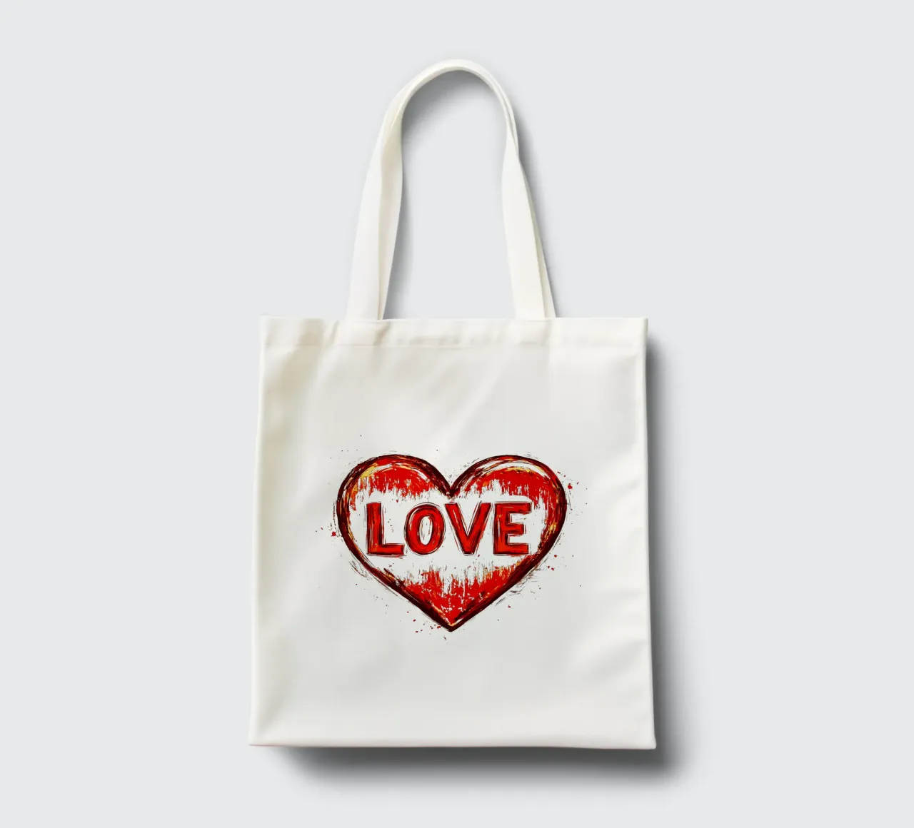 Design a cuore d'amore borsa in juta da Autofocus