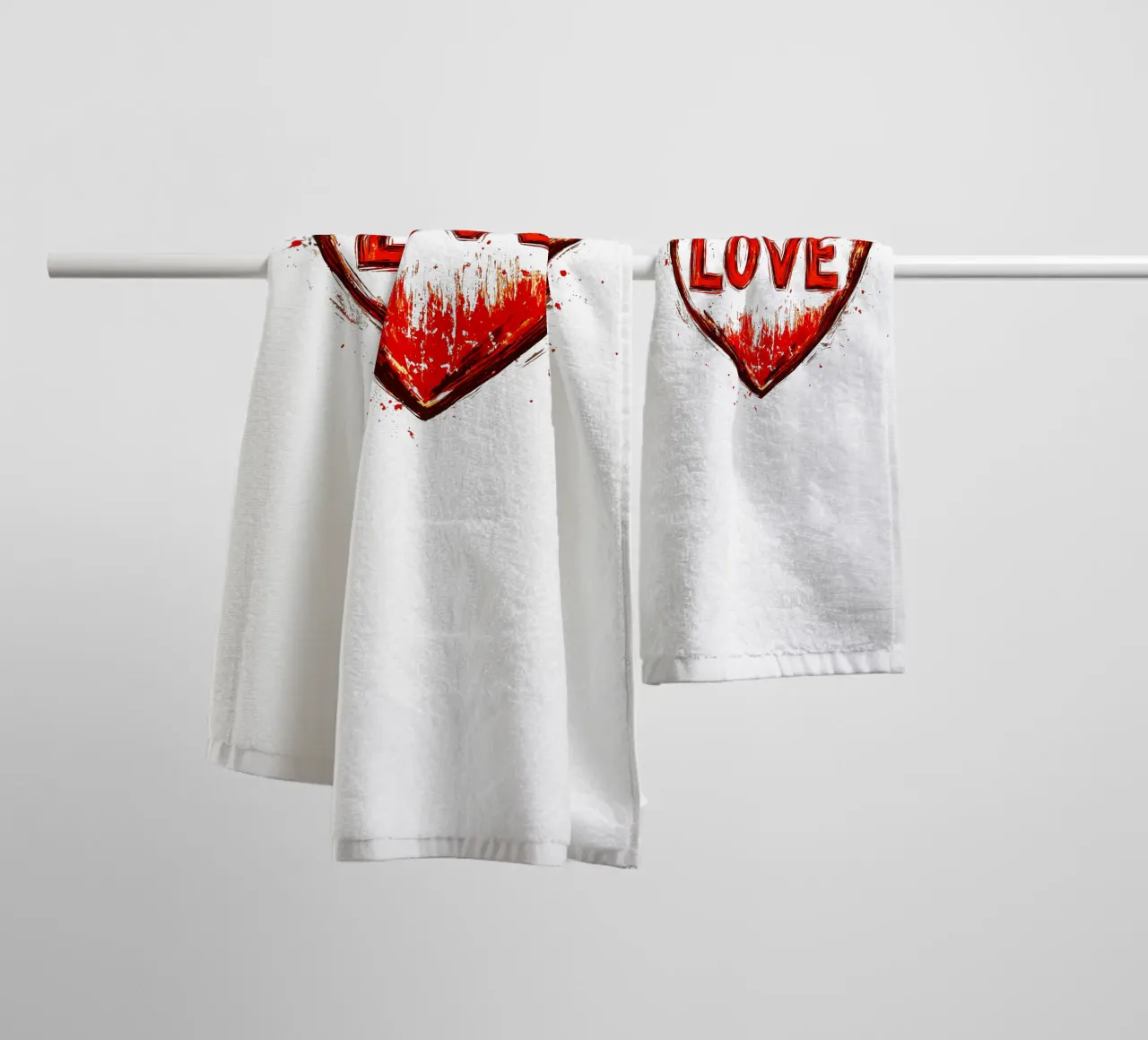 Design a cuore d'amore asciugamano da bagno da Autofocus