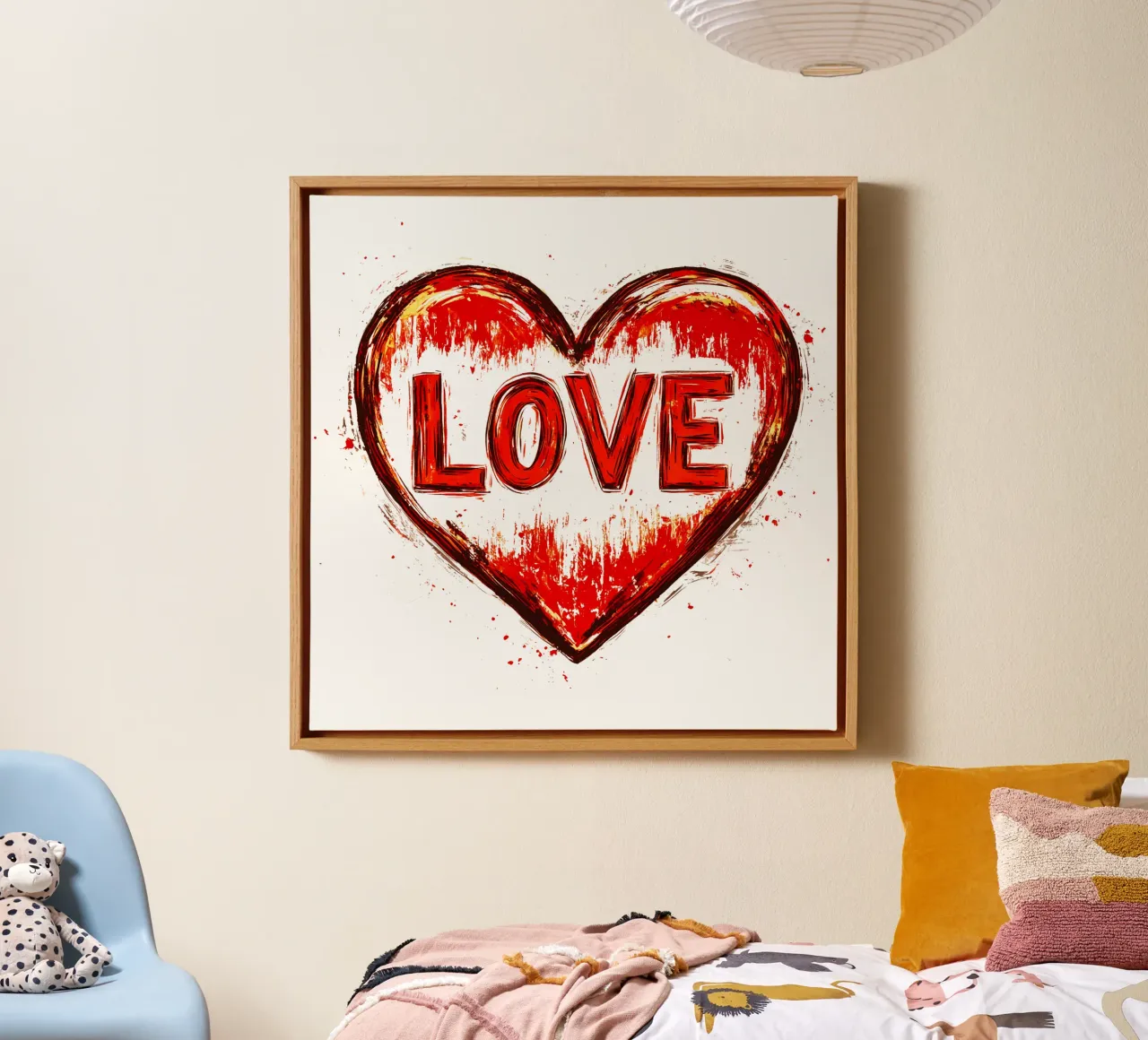 Design a cuore d'amore tela con Cornice a cassetta da Autofocus