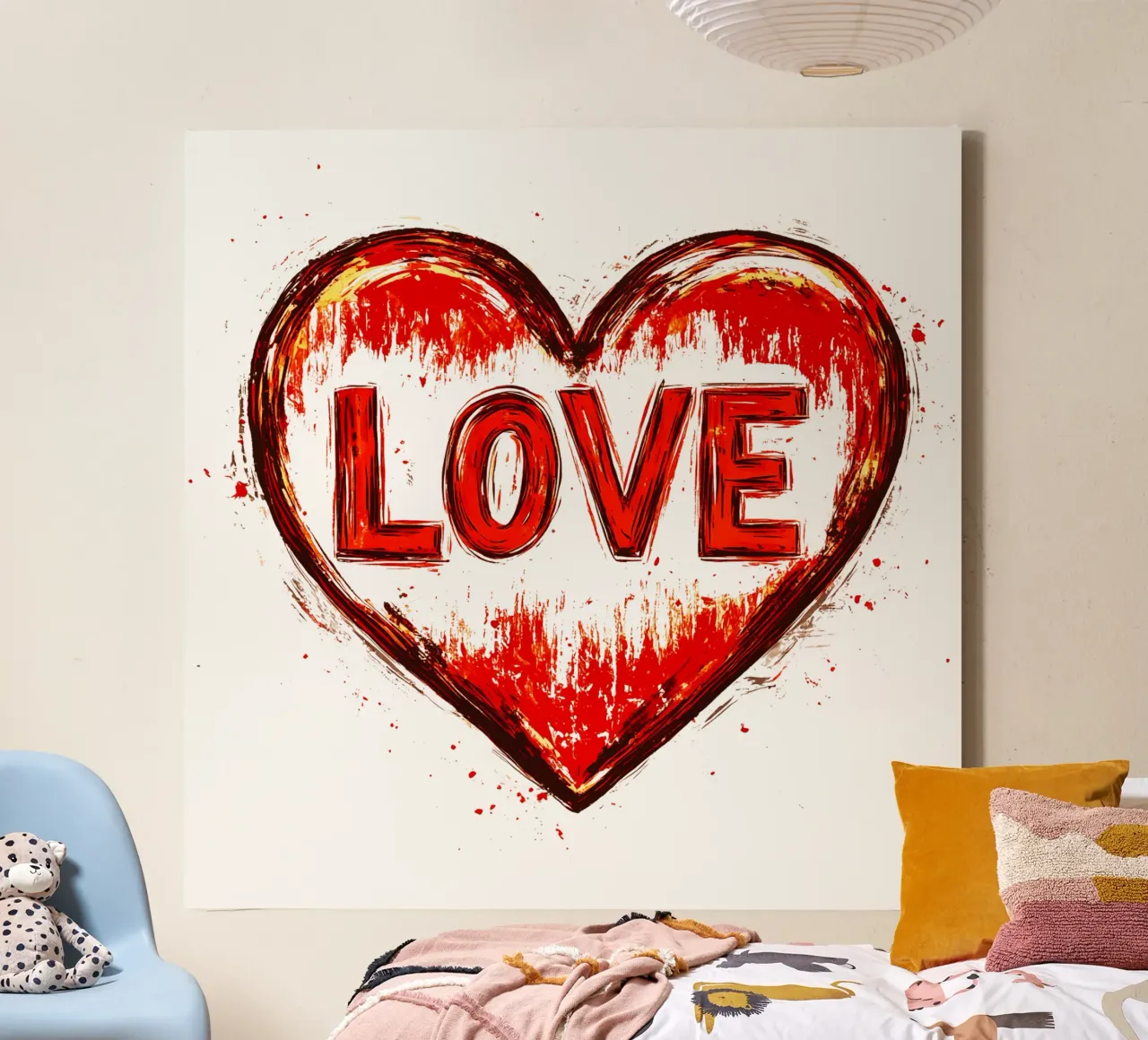 Design a cuore d'amore tela con Cornice a cassetta da Autofocus