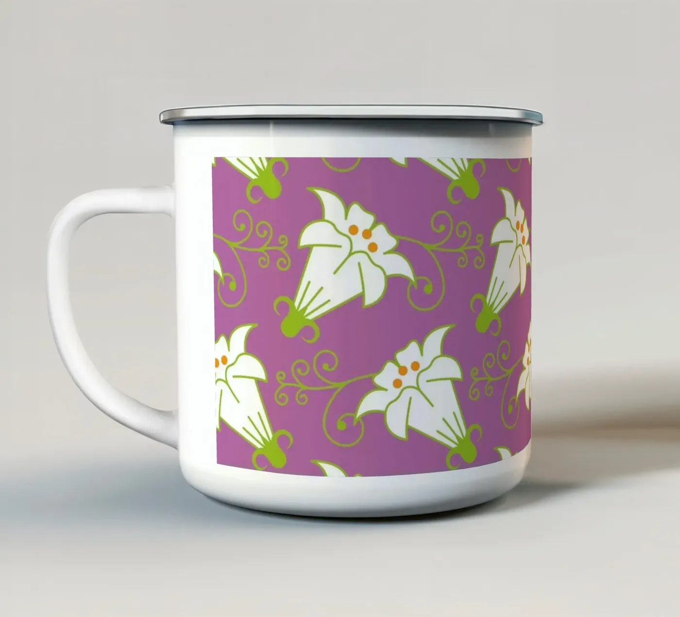 Sample 12 enamel mug by Looks n Brains