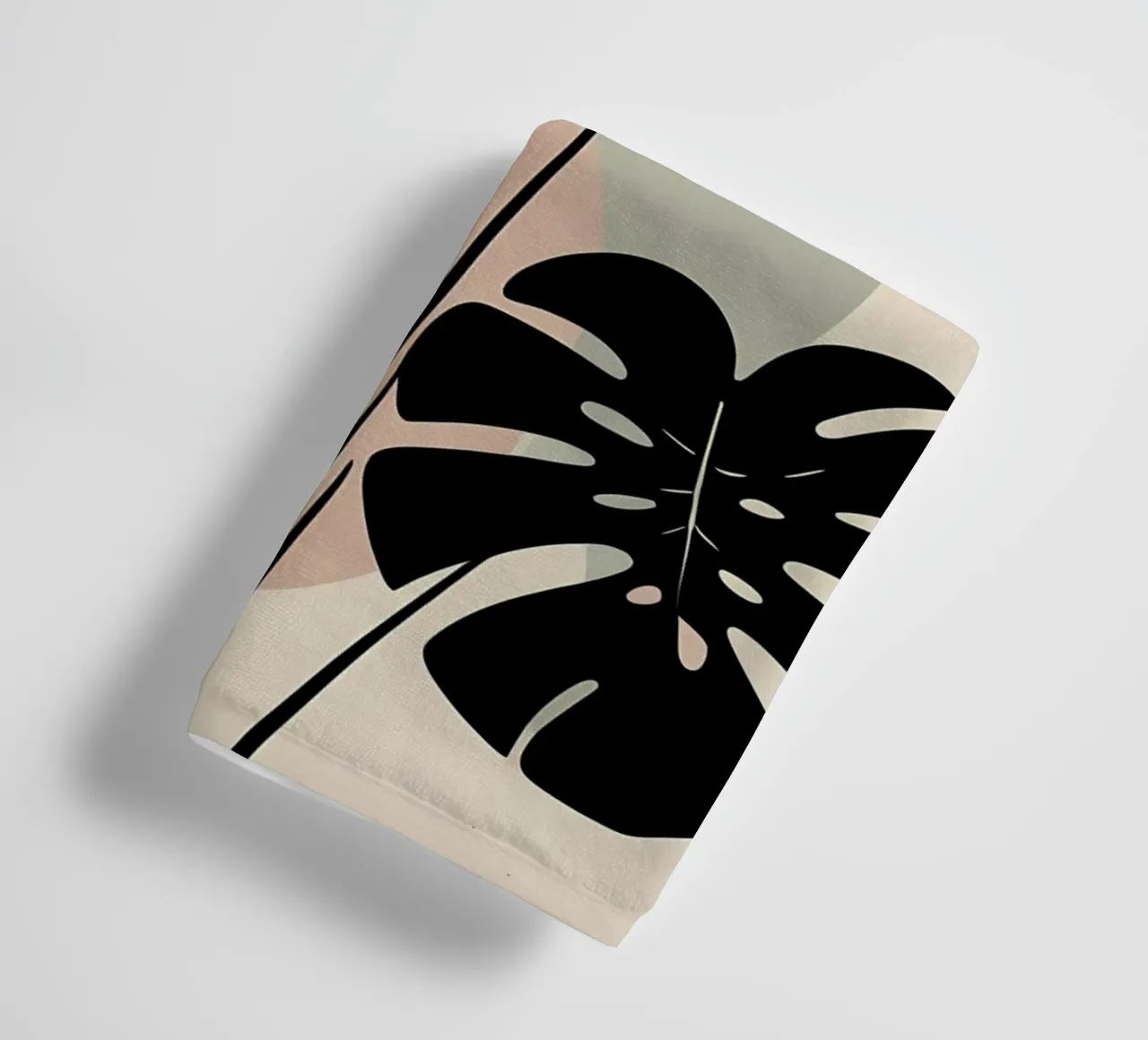 Foglie di Monstera minimaliste con forme astratte pastello morbide asciugamano da bagno da Bloom And Brush