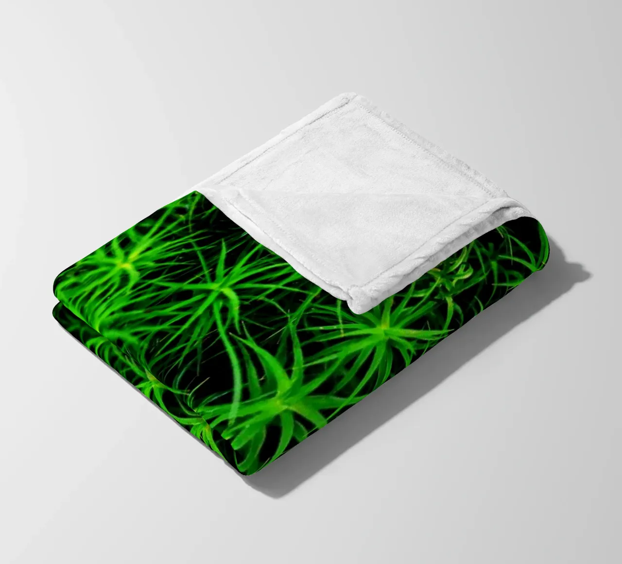 Moss pattern Fleecedecke von Fjöllart