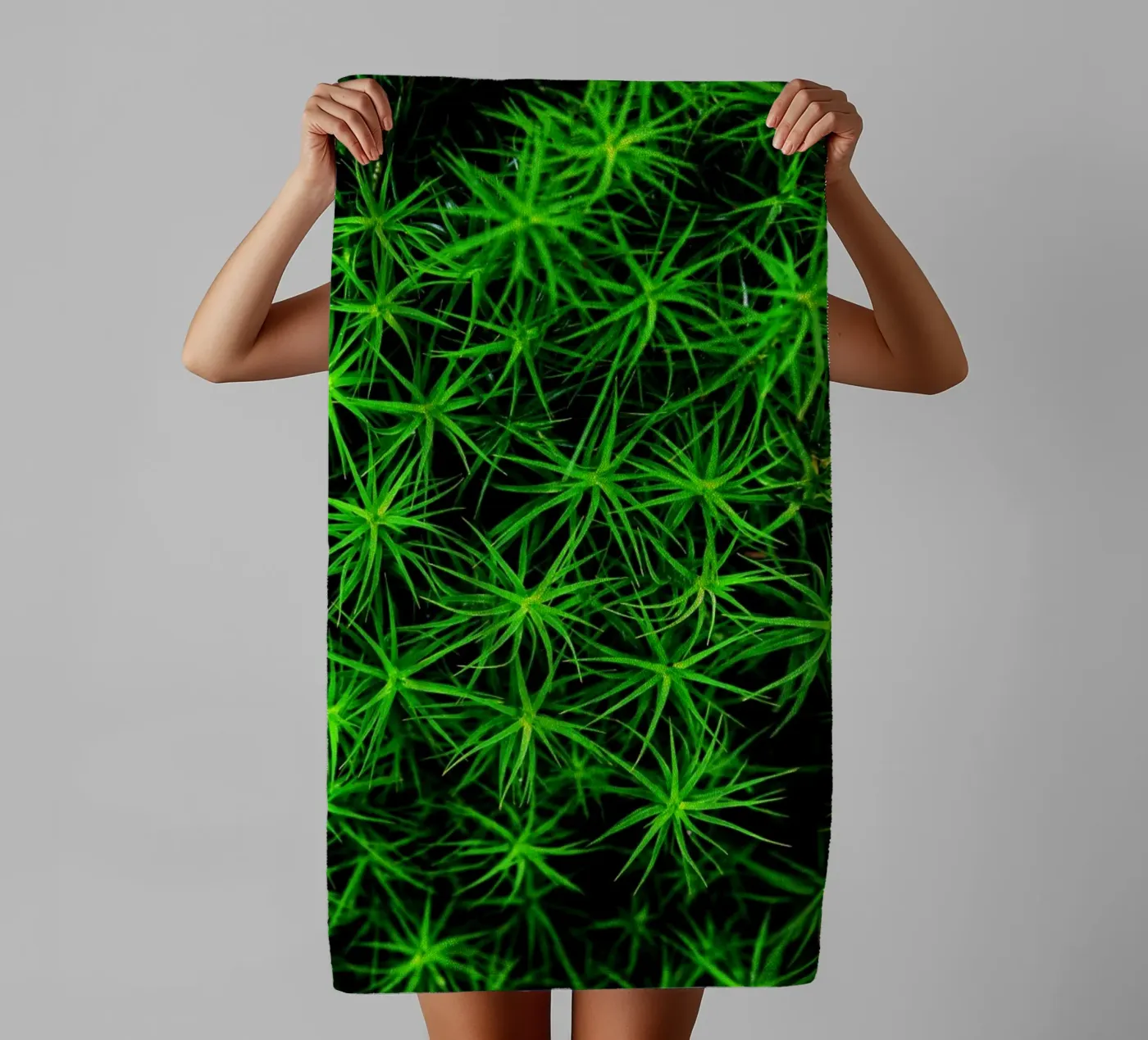 Moss pattern towel by Fjöllart