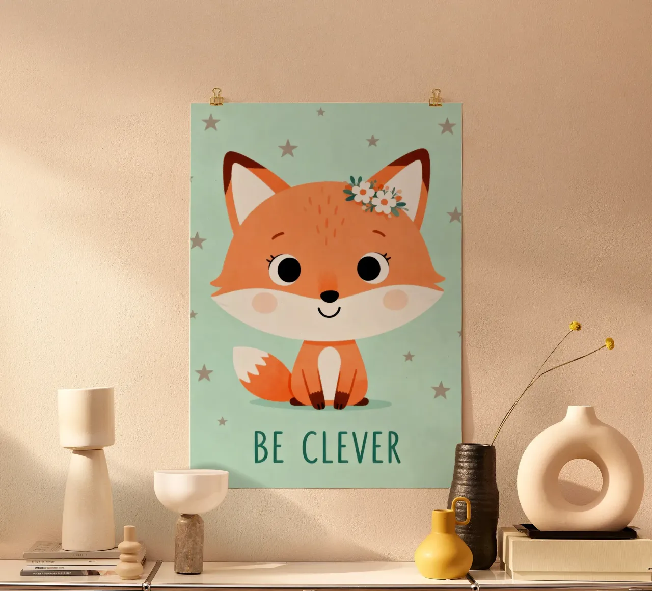 Be Clever Fox poster da EverLuvv Studio