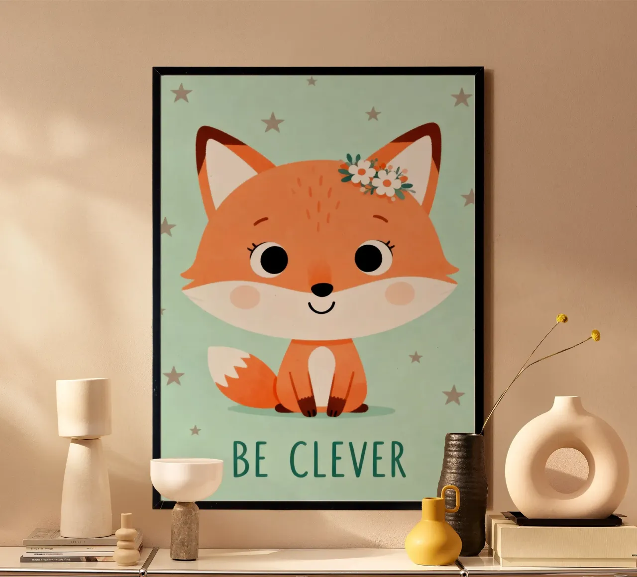 Be Clever Fox poster da EverLuvv Studio