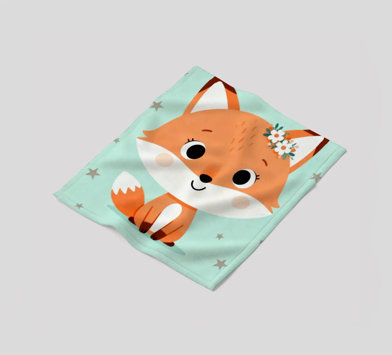 Be Clever Fox coperta in pile da EverLuvv Studio