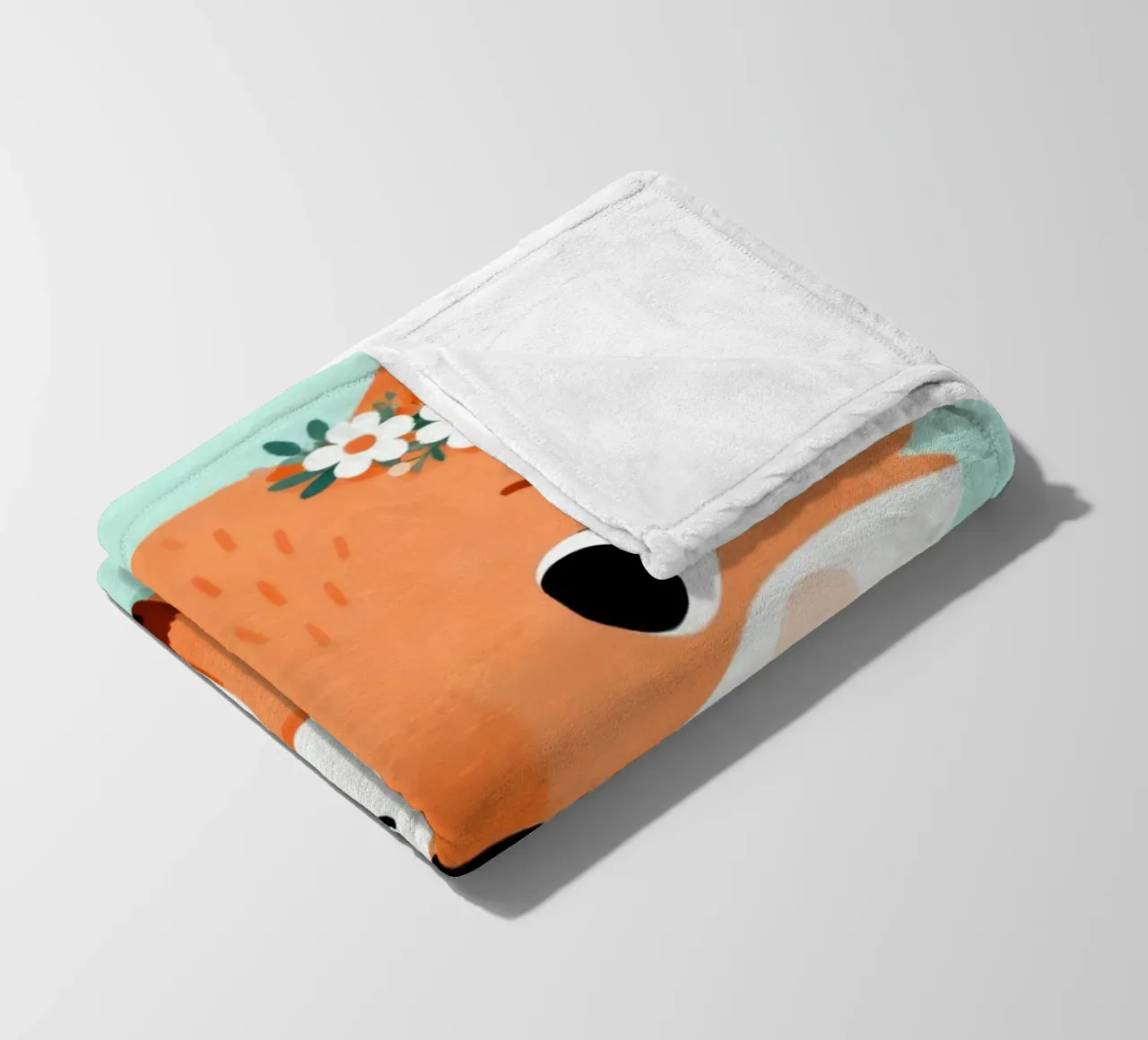 Be Clever Fox coperta in pile da EverLuvv Studio