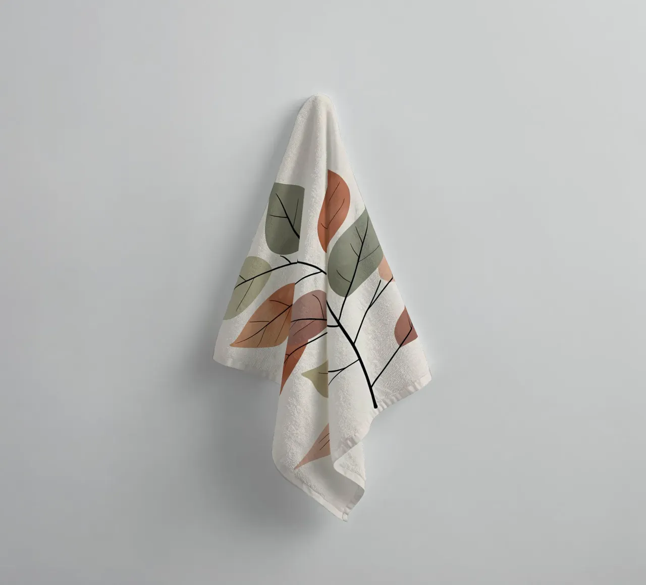 Autumn Serenity – Minimalist Botanical Art towel by Bloom And Brush