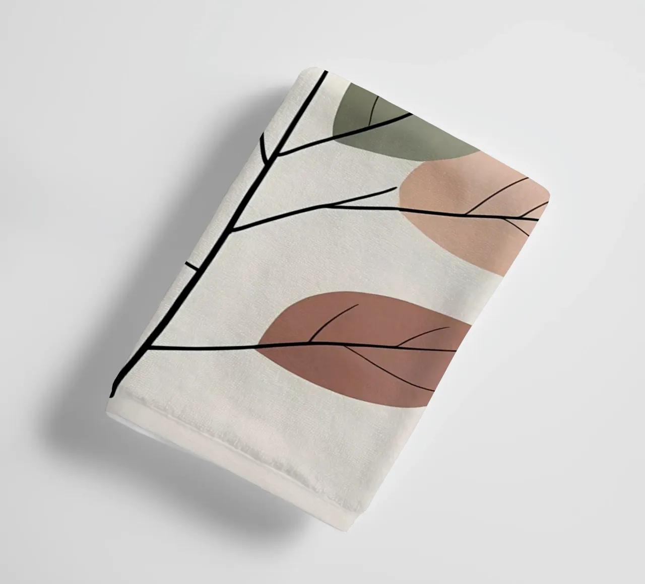 Herbstliche Gelassenheit - Minimalistische Botanische Kunst Handtuch von Bloom And Brush