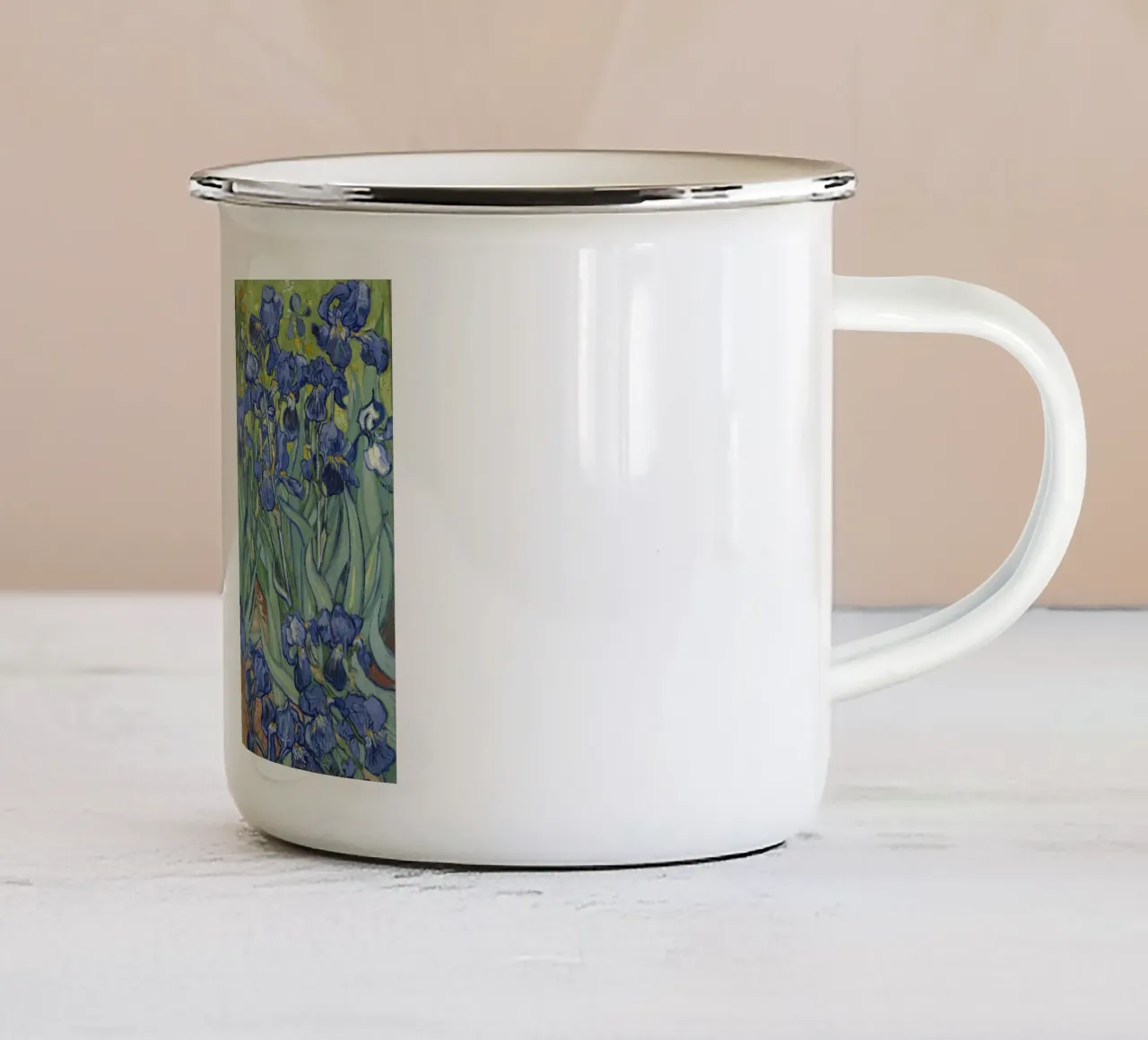 Vincent van Gogh - Iris, 1889 tazza in smalto da Timeless Artworks