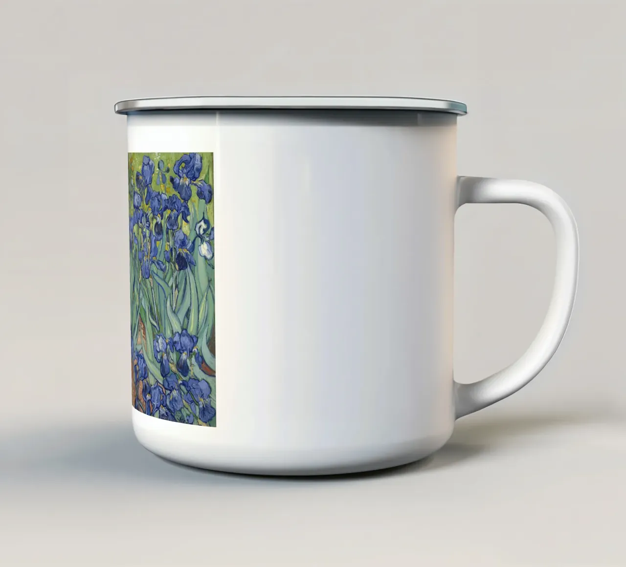Vincent van Gogh - Iris, 1889 tazza in smalto da Timeless Artworks