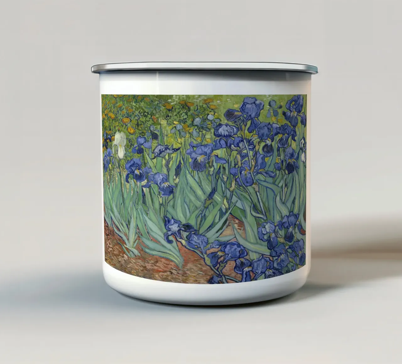 Vincent van Gogh - Iris, 1889 tazza in smalto da Timeless Artworks