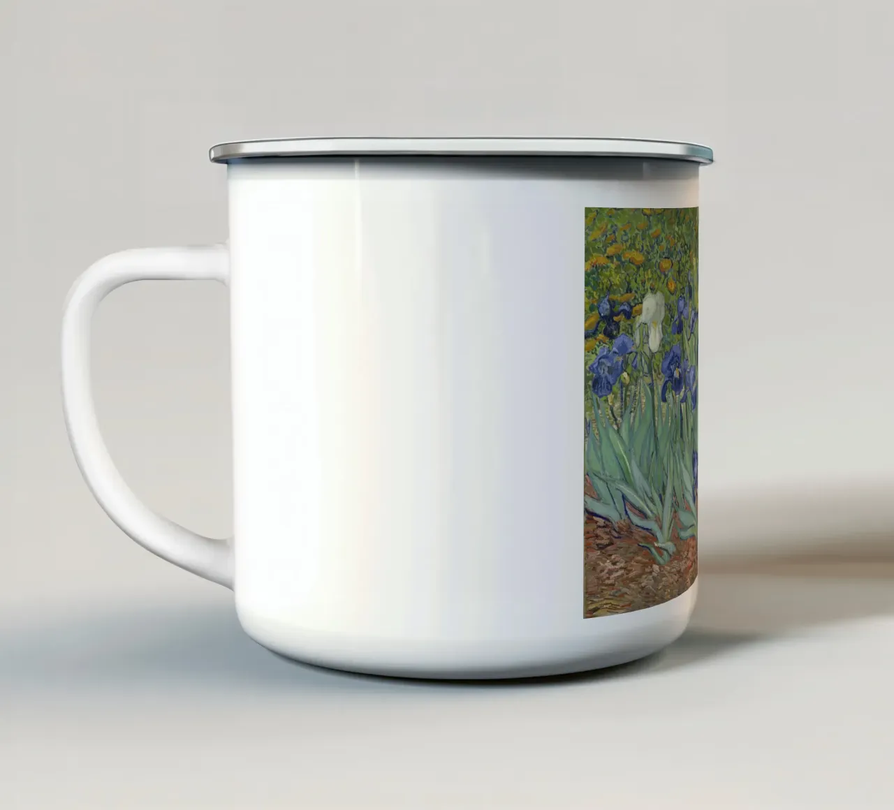Vincent van Gogh - Iris, 1889 tazza in smalto da Timeless Artworks