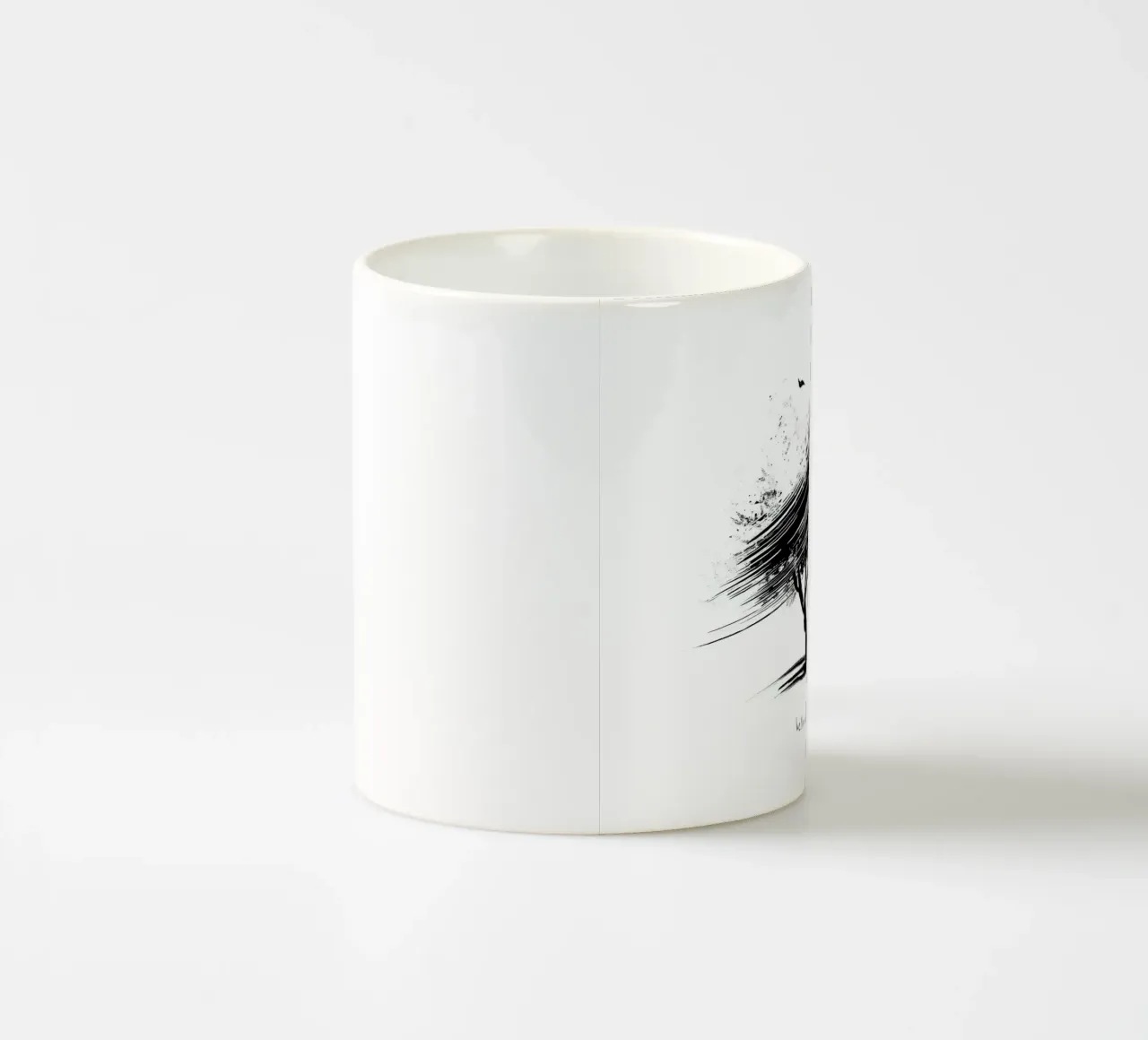 Ciao autunno - Albero disegnato a mano in bianco e nero tazza in ceramica da Imaginative