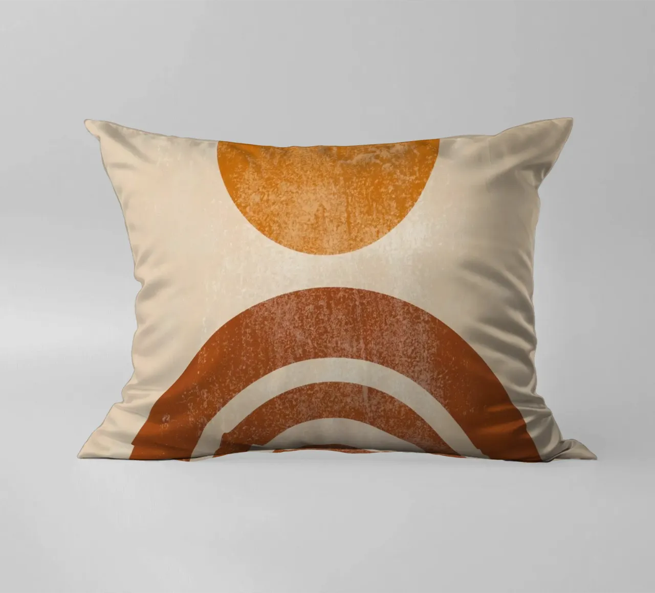 Abstracte Retro Zon & Boog Print kussen van Aralyn