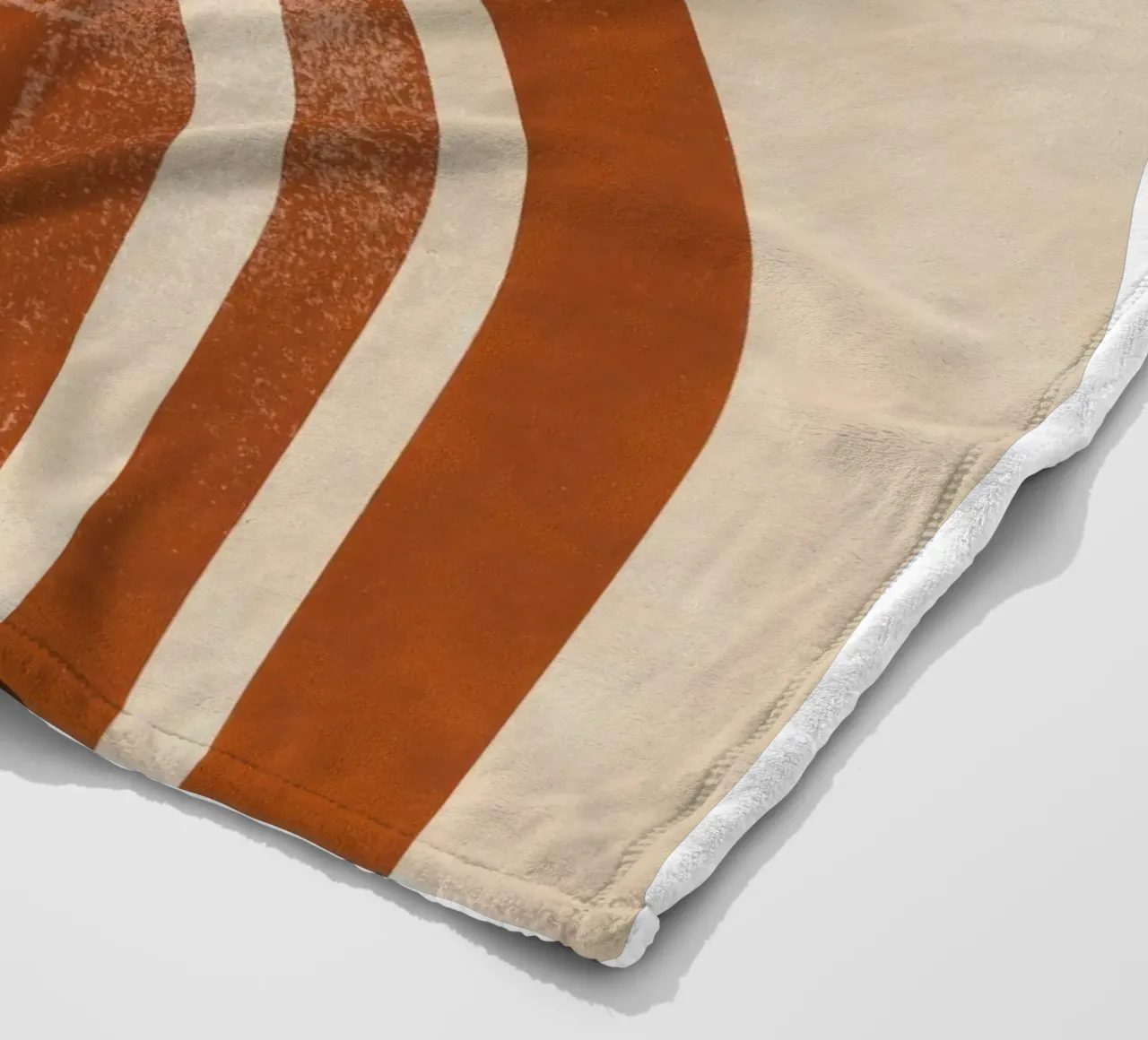 Abstracte Retro Zon & Boog Print fleecedeken van Aralyn