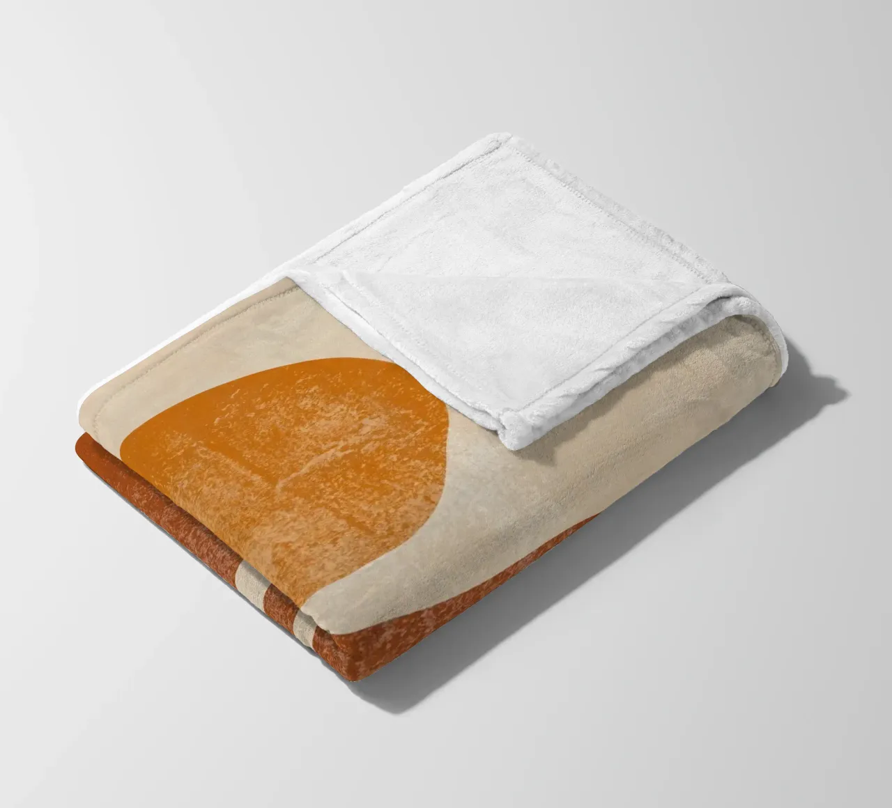 Abstracte Retro Zon & Boog Print fleecedeken van Aralyn