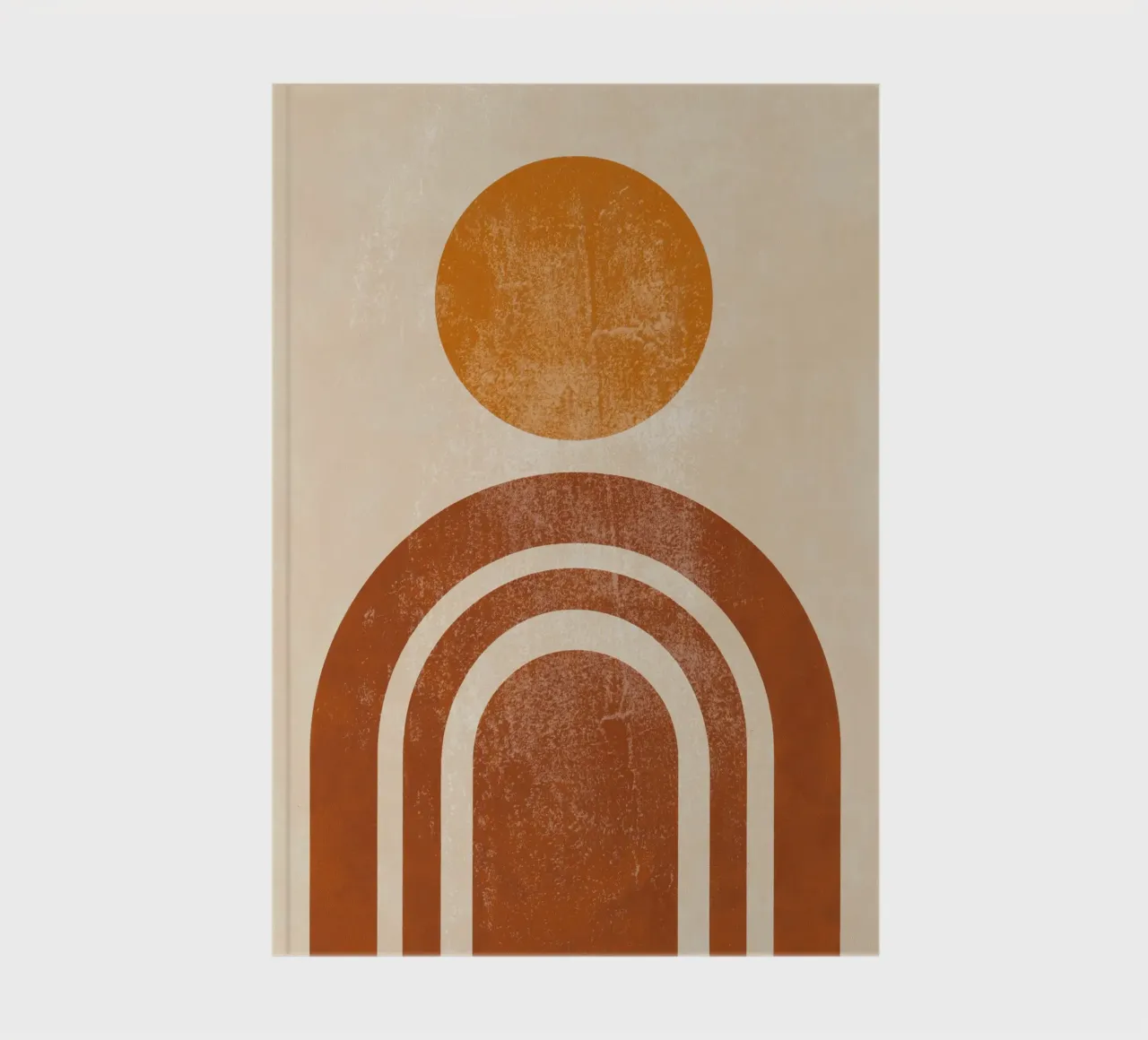 Abstract Retro Sun & Arch Print notebook by Aralyn