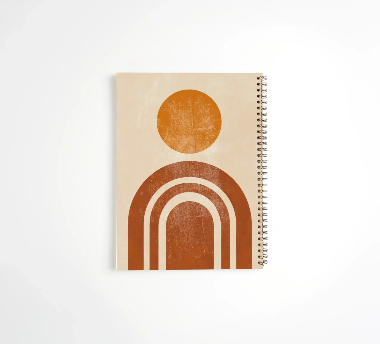 Stampa astratta retrò del sole e dell'arco diario ad anelli da Aralyn