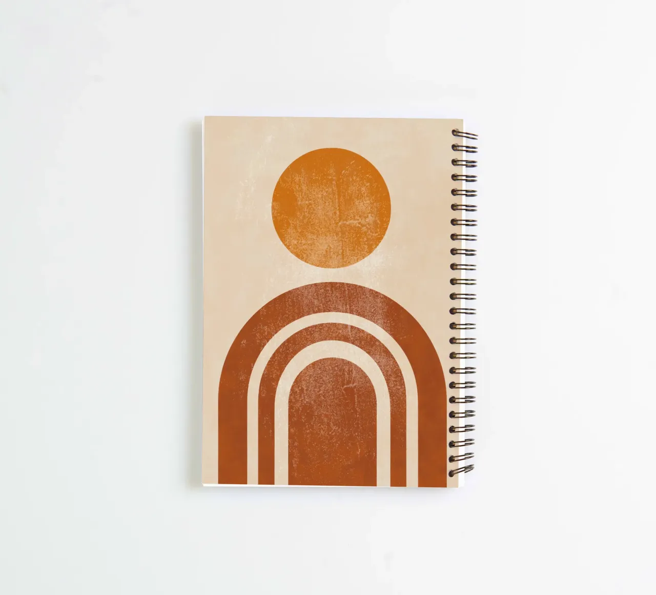 Stampa astratta retrò del sole e dell'arco diario ad anelli da Aralyn